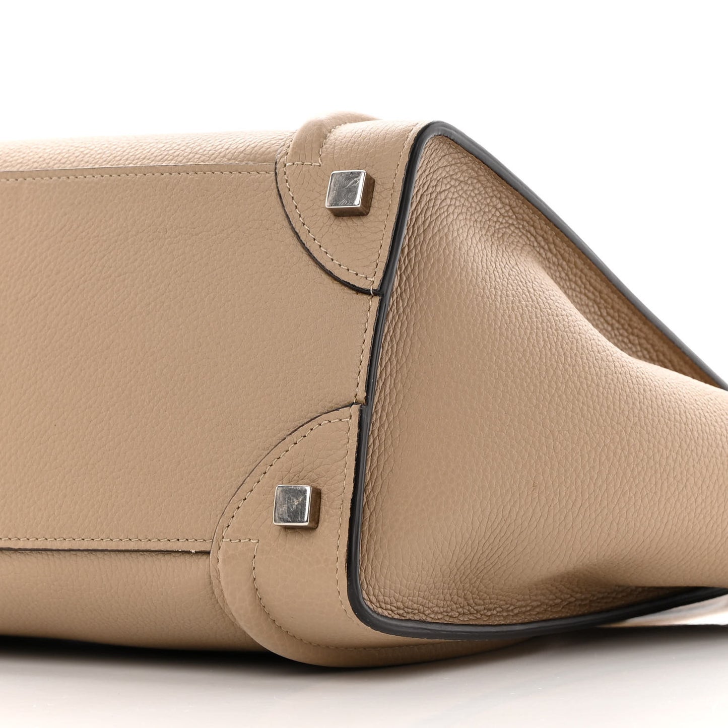 Drummed Calfskin Micro Luggage Dune