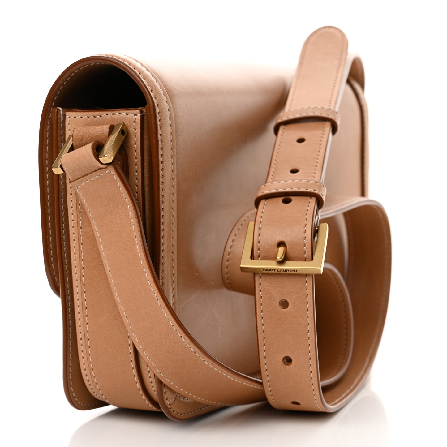 Box Calfskin Monogram Medium Solferino Satchel Natural Tan