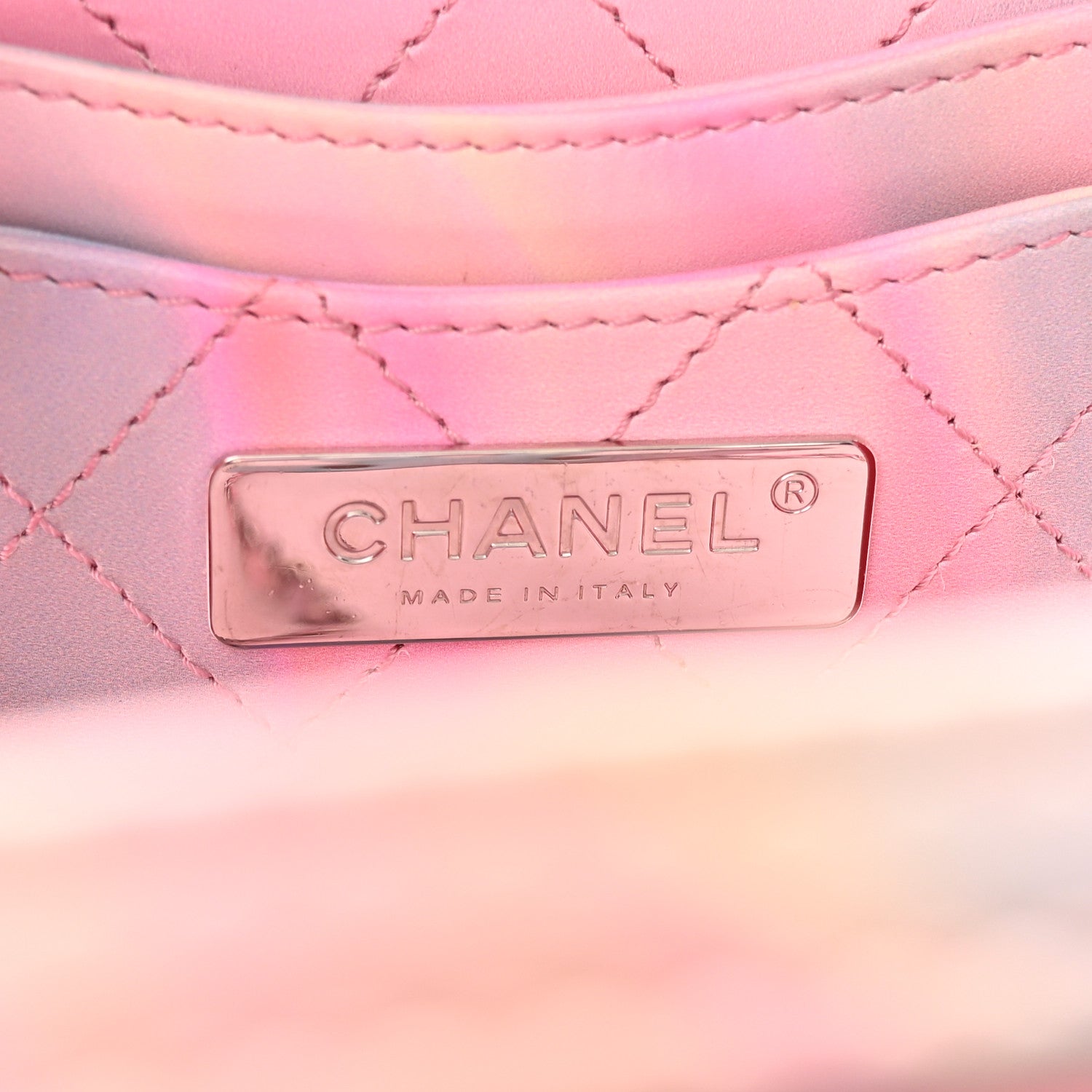 Chanel PVC Patent Calfskin Patent Lambskin Vertical Vanity Case Pink 6 of 10