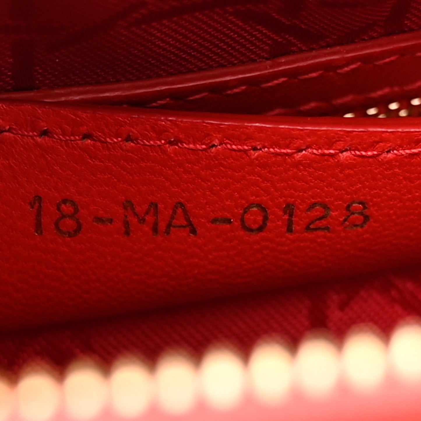 Lambskin Cannage Medium Lady Dior Red