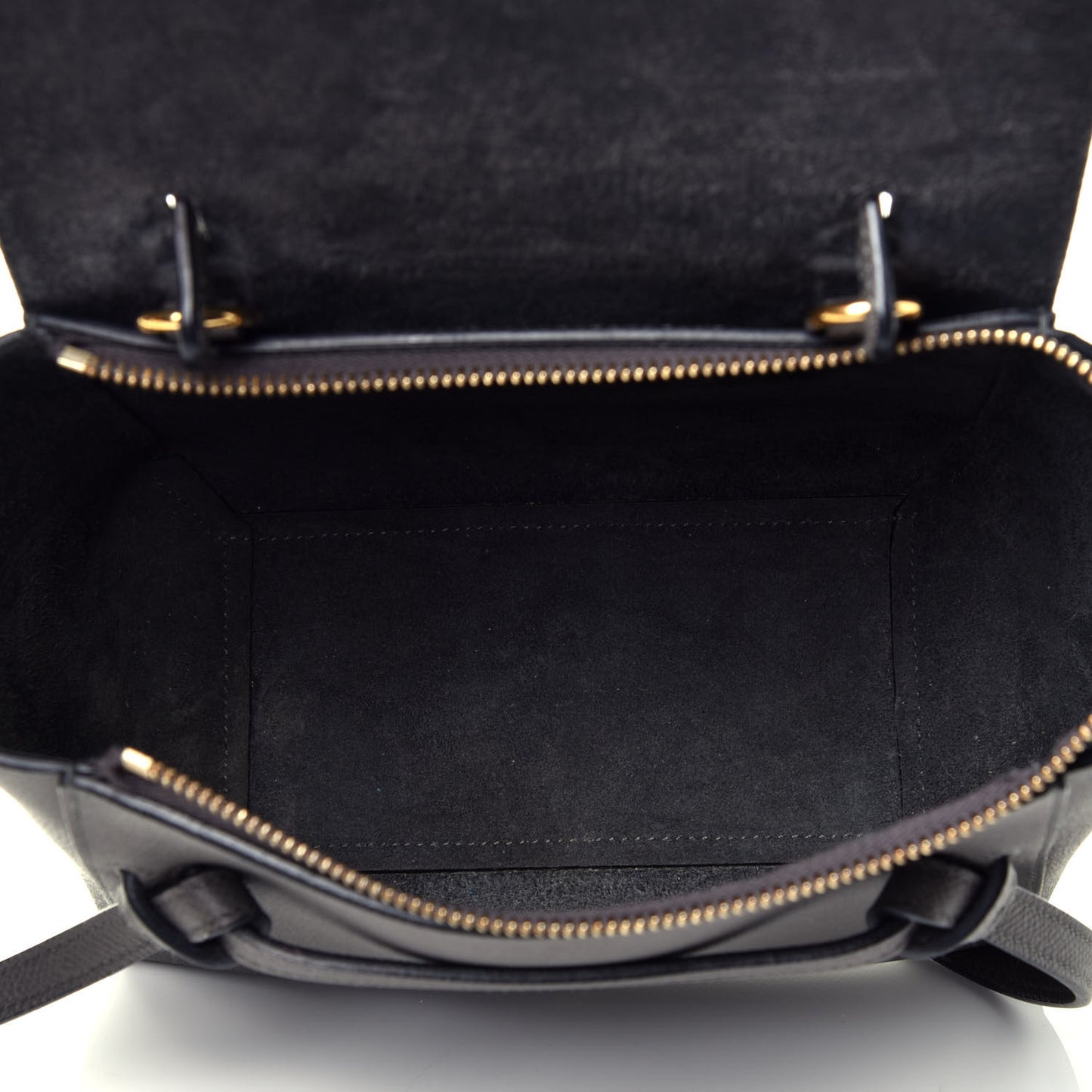 Grained Calfskin Nano Belt Bag Grey