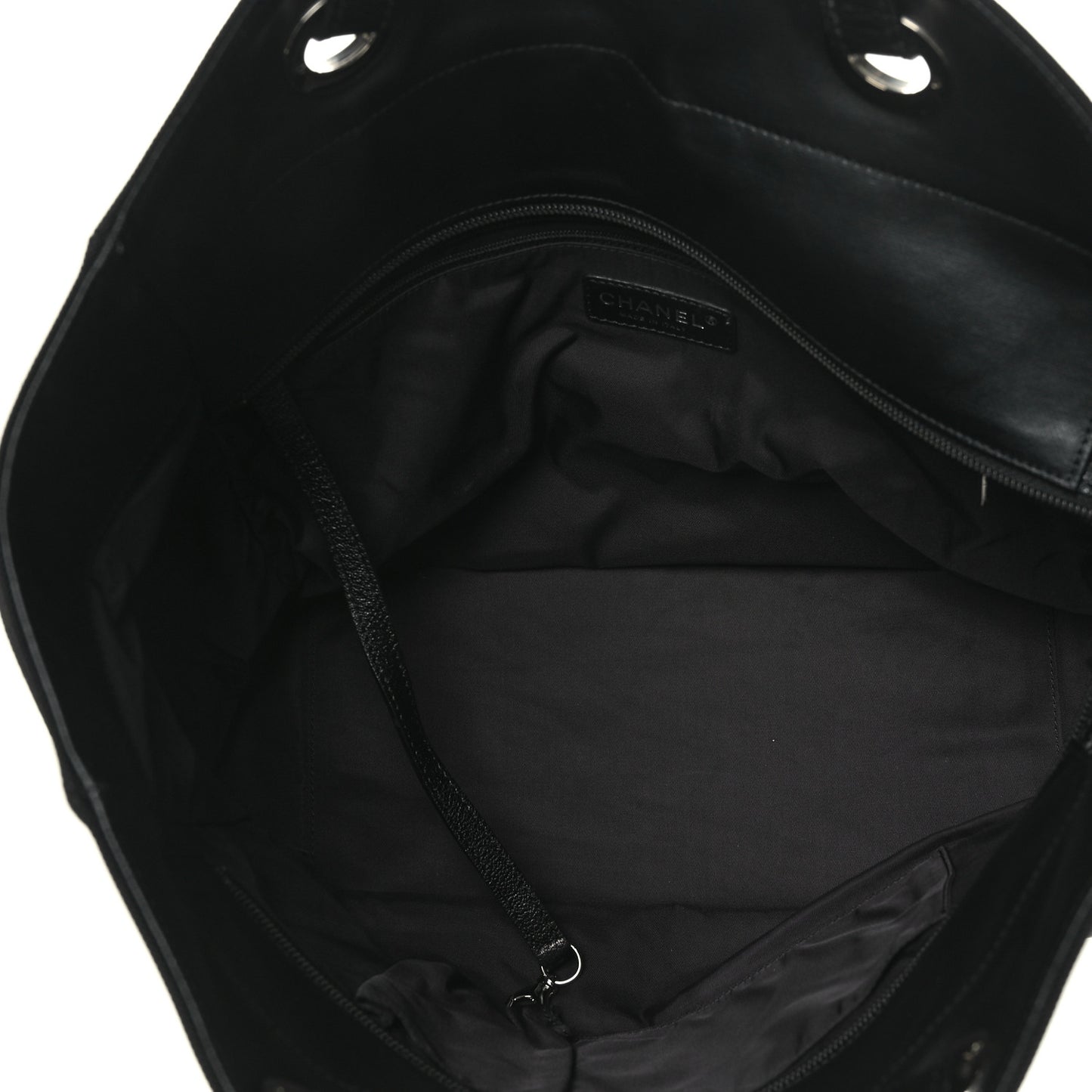 Coated Canvas Quilted Large Paris Biarritz Tote Black