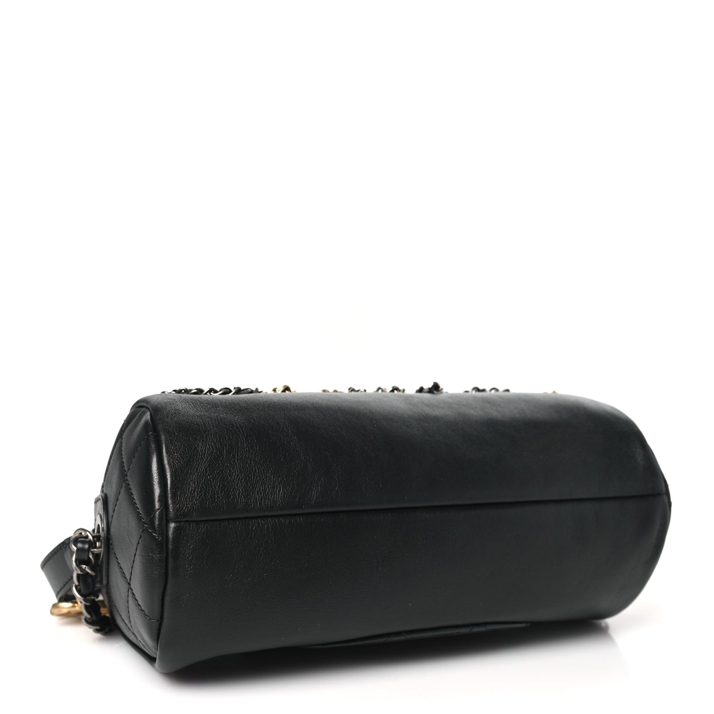 Calfskin Chain 20s Signature Bowling Bag Black