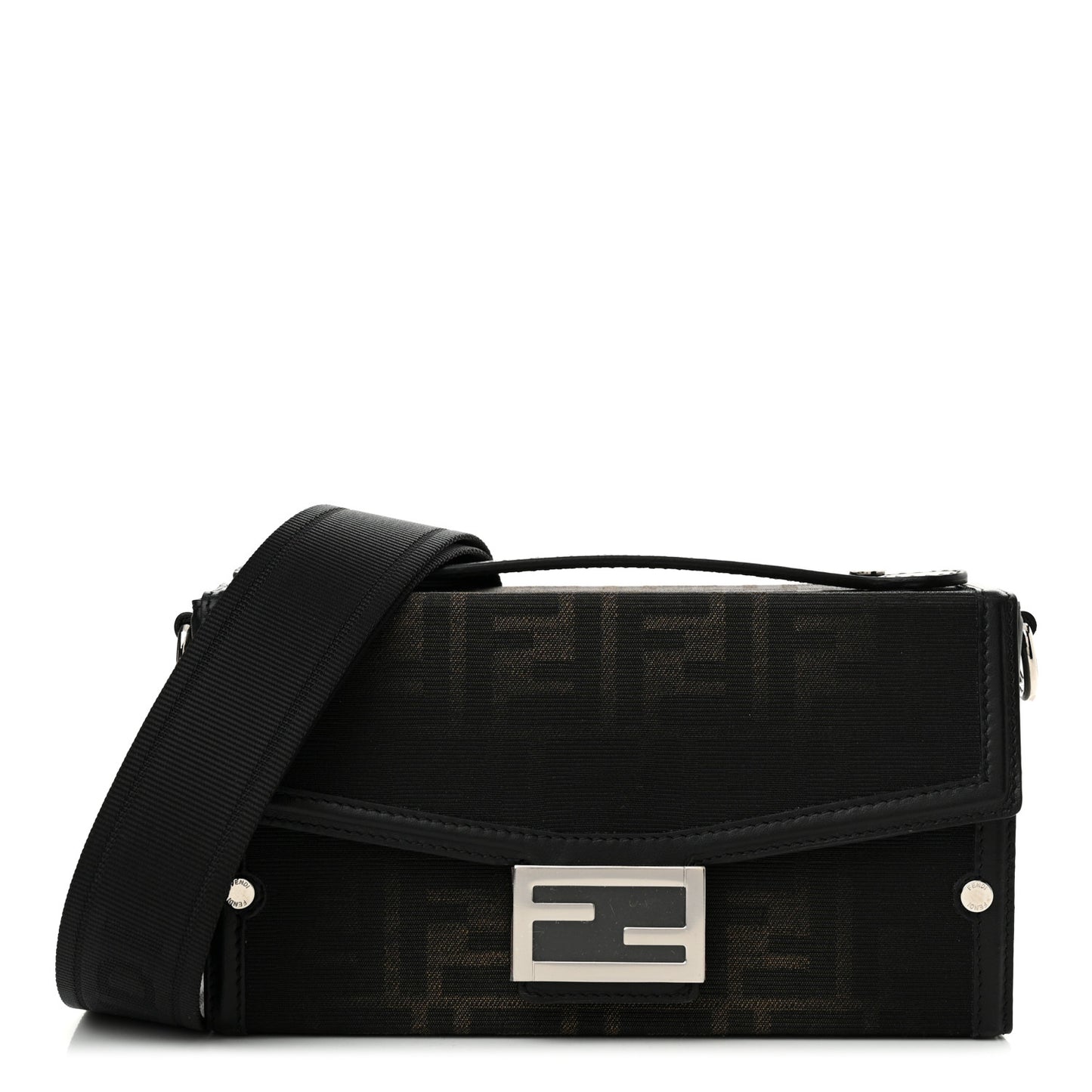 FF Eclissi Jacquard Vitello King Baguette Soft Trunk Tobacco Moro Black