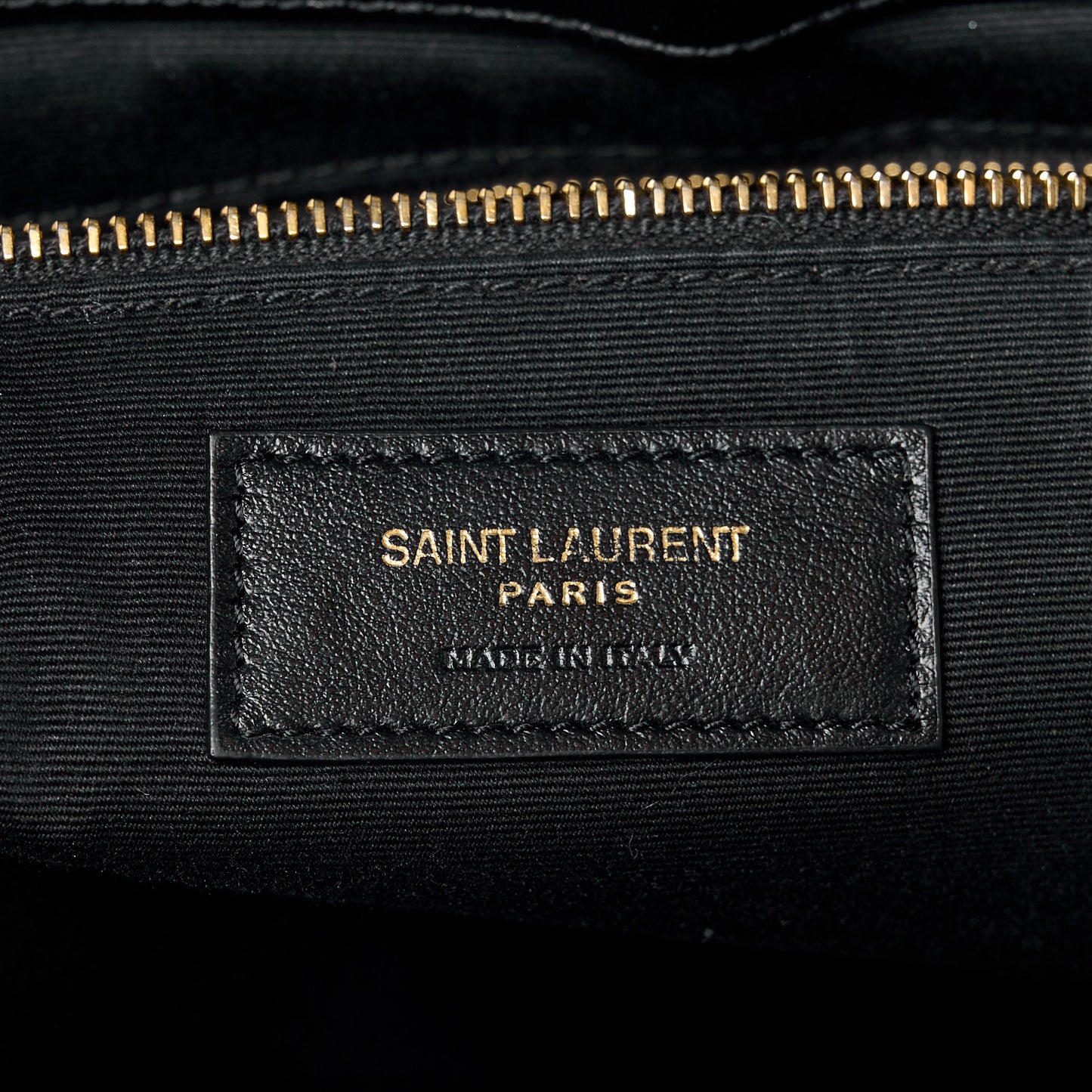 Calfskin Y Quilted Monogram Large Loulou Shopper Black