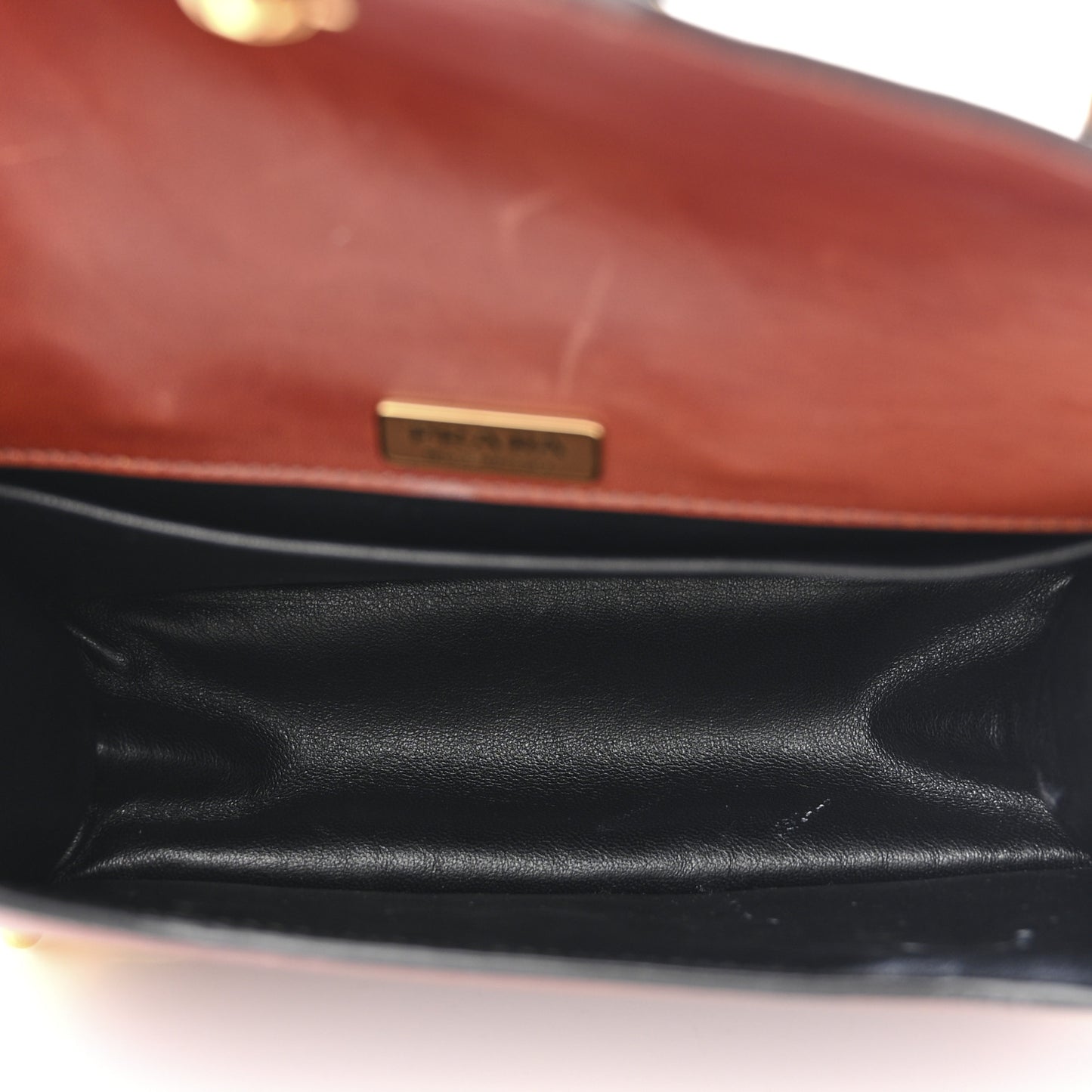 Antic Soft Saffiano Lions Head Cahier Shoulder Bag Cotto Black