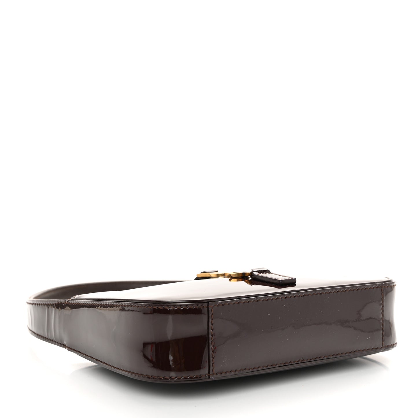 Patent Calfskin Le 5 A 7 Mini Hobo Spicy Chocolate