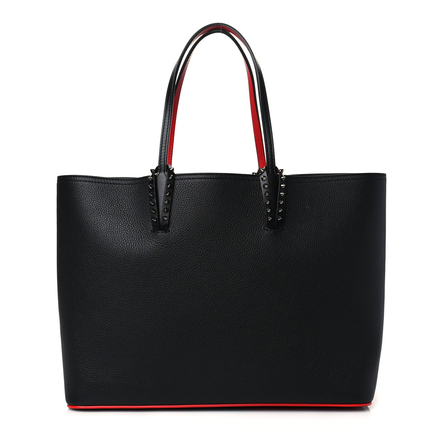 Calfskin Spikes East West Cabata Tote Black