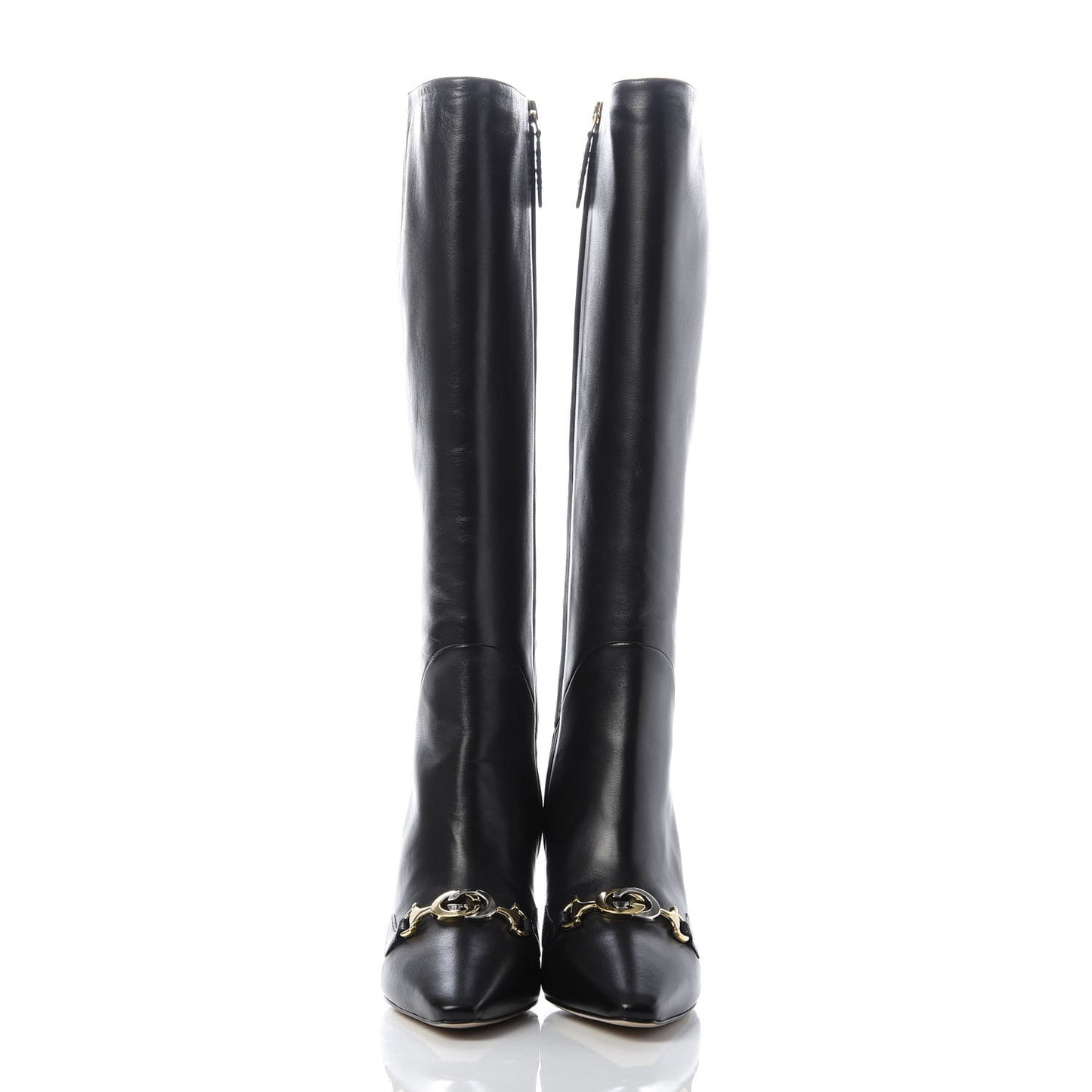 Calfskin Zumi Knee High Boots 37 Black