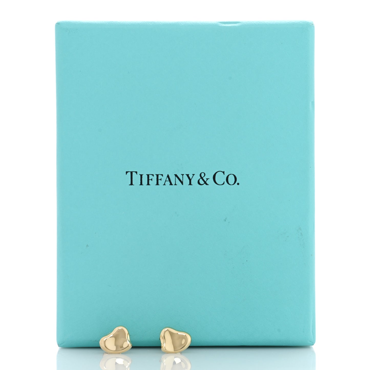 18K Yellow Gold 10mm Elsa Peretti Full Heart Earrings