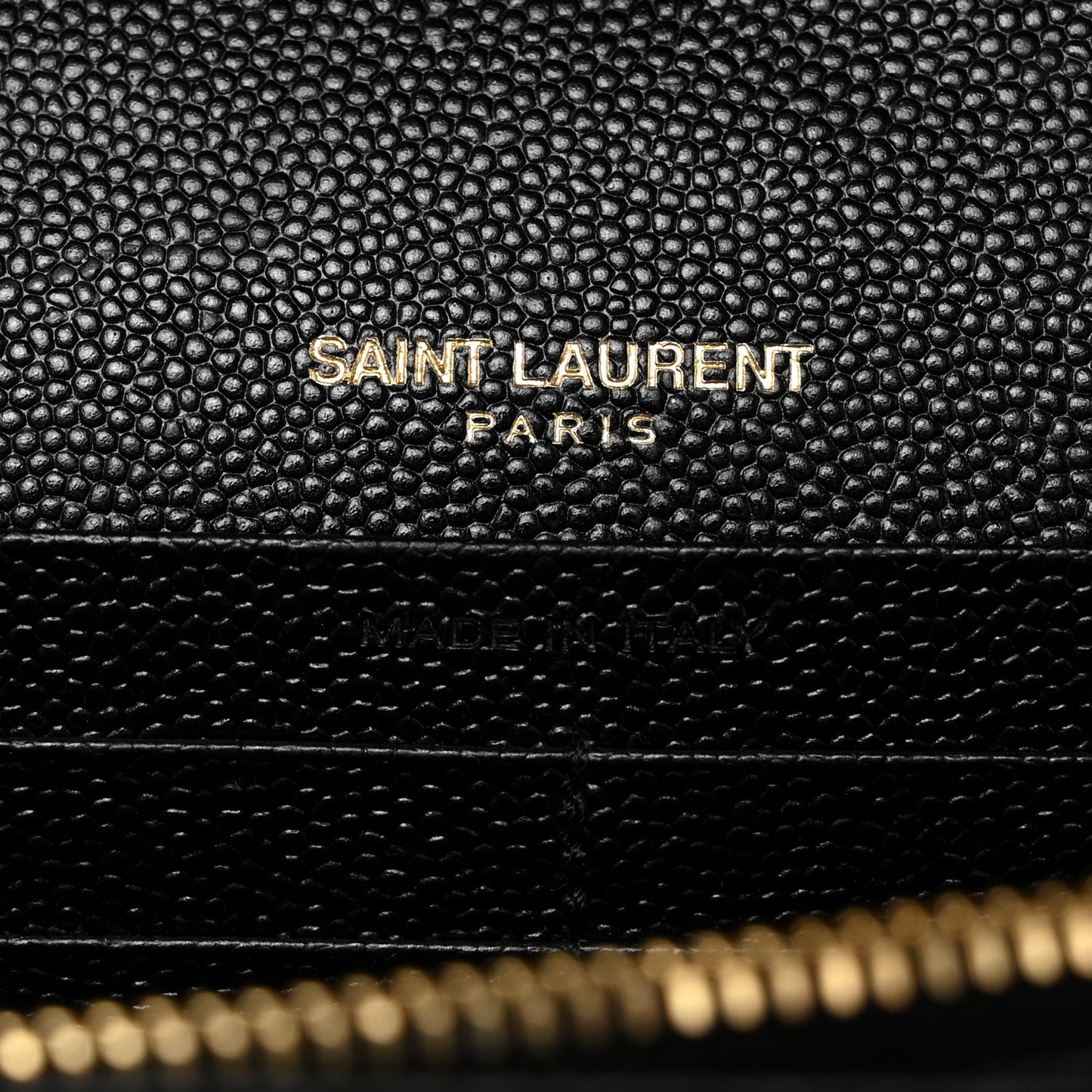 Grain De Poudre Matelasse Chevron Monogram Chain Wallet Black