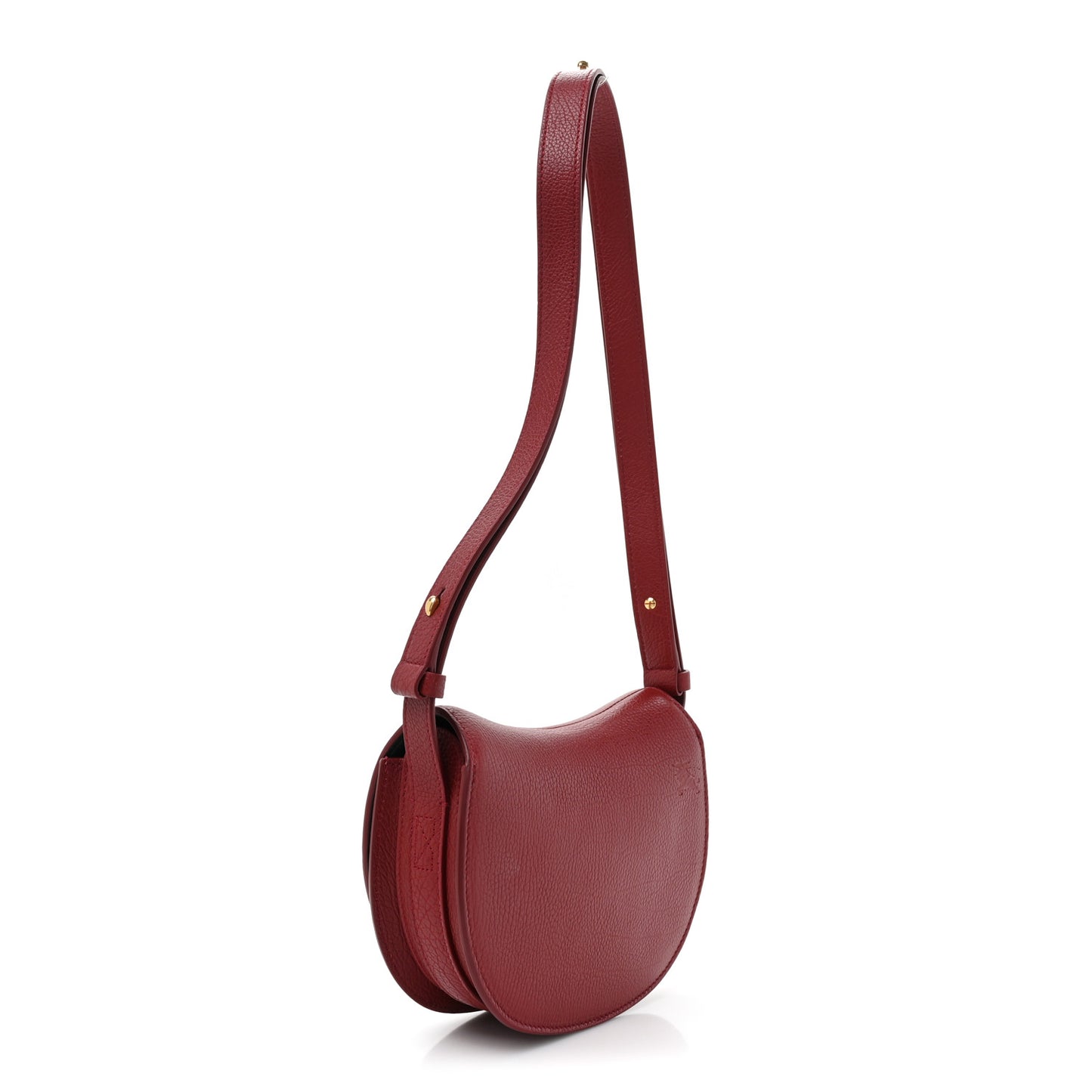 Calfskin Mini Rocking Horse Crossbody Dark Red