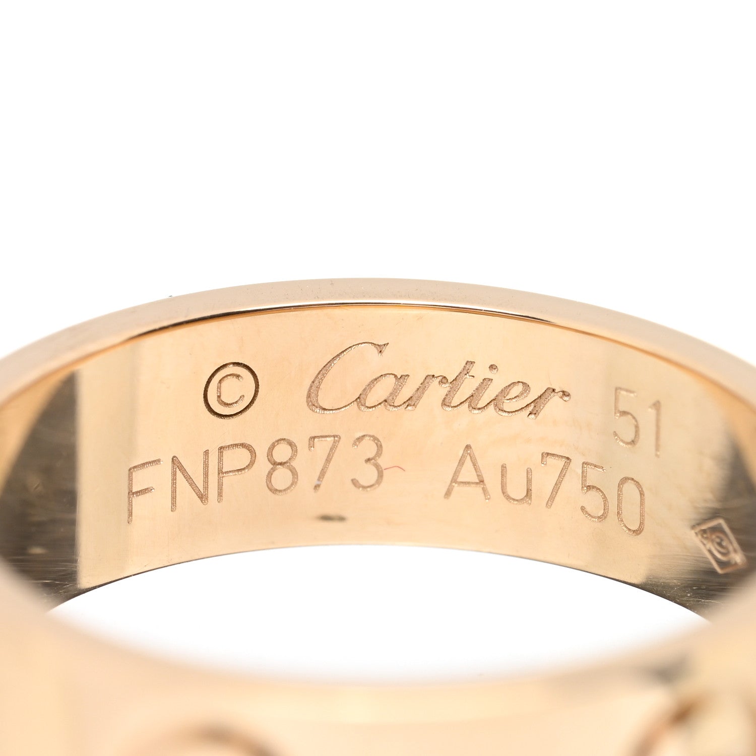 Cartier 18K Yellow Gold 5.5mm LOVE Ring 51 5.75 4 of 5