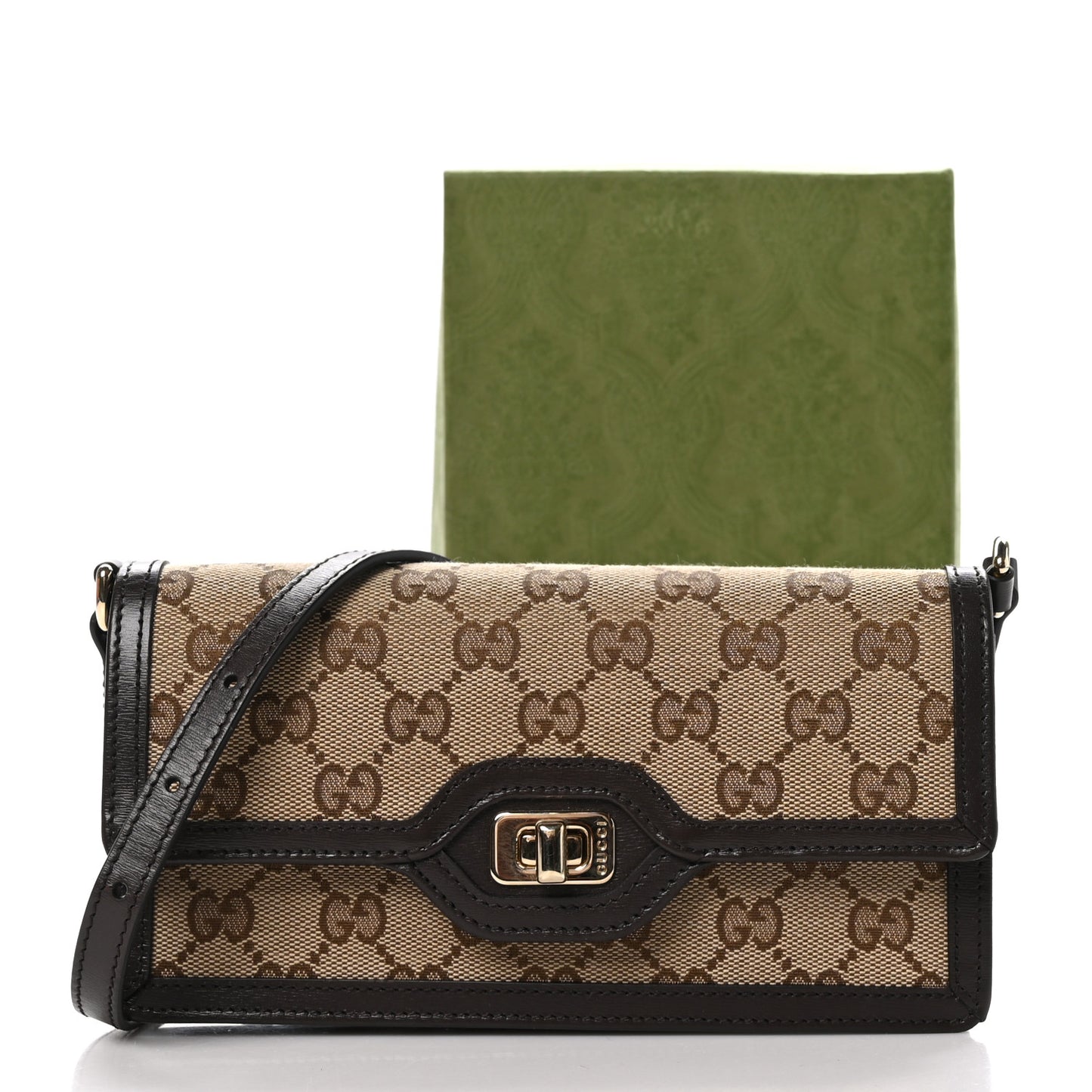 GG Monogram Mini Luce Shoulder Bag Beige Ebony