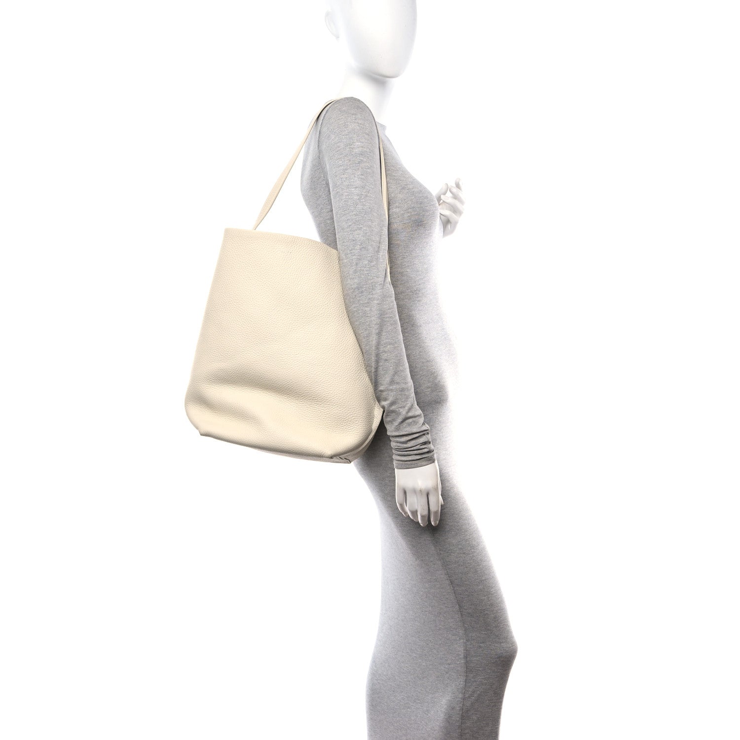 The Row Grained Calfskin Large N/S Park Tote Ivory 2 of 10