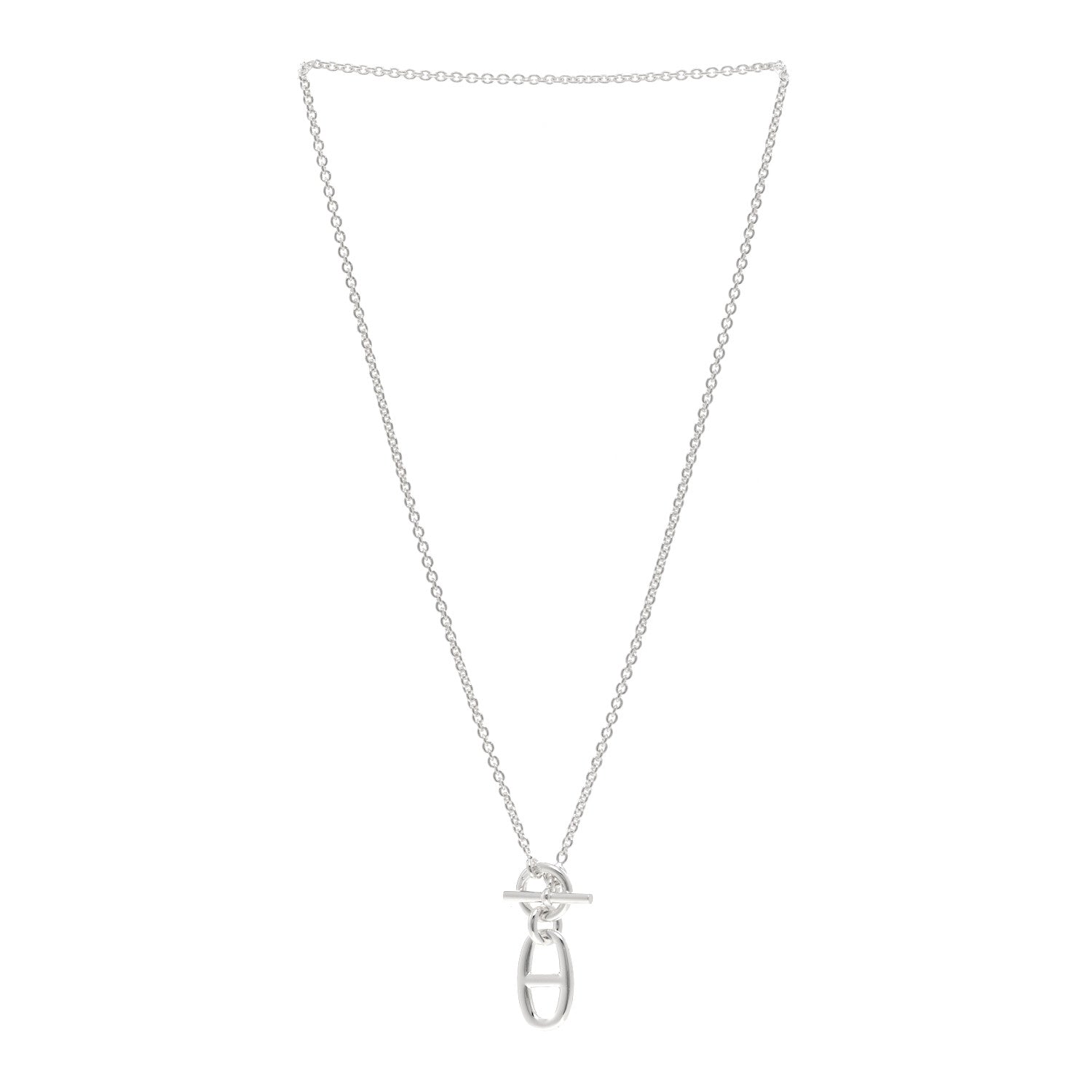 Hermes Sterling Silver Amulette Chaine d'Ancre Necklace 3 of 5