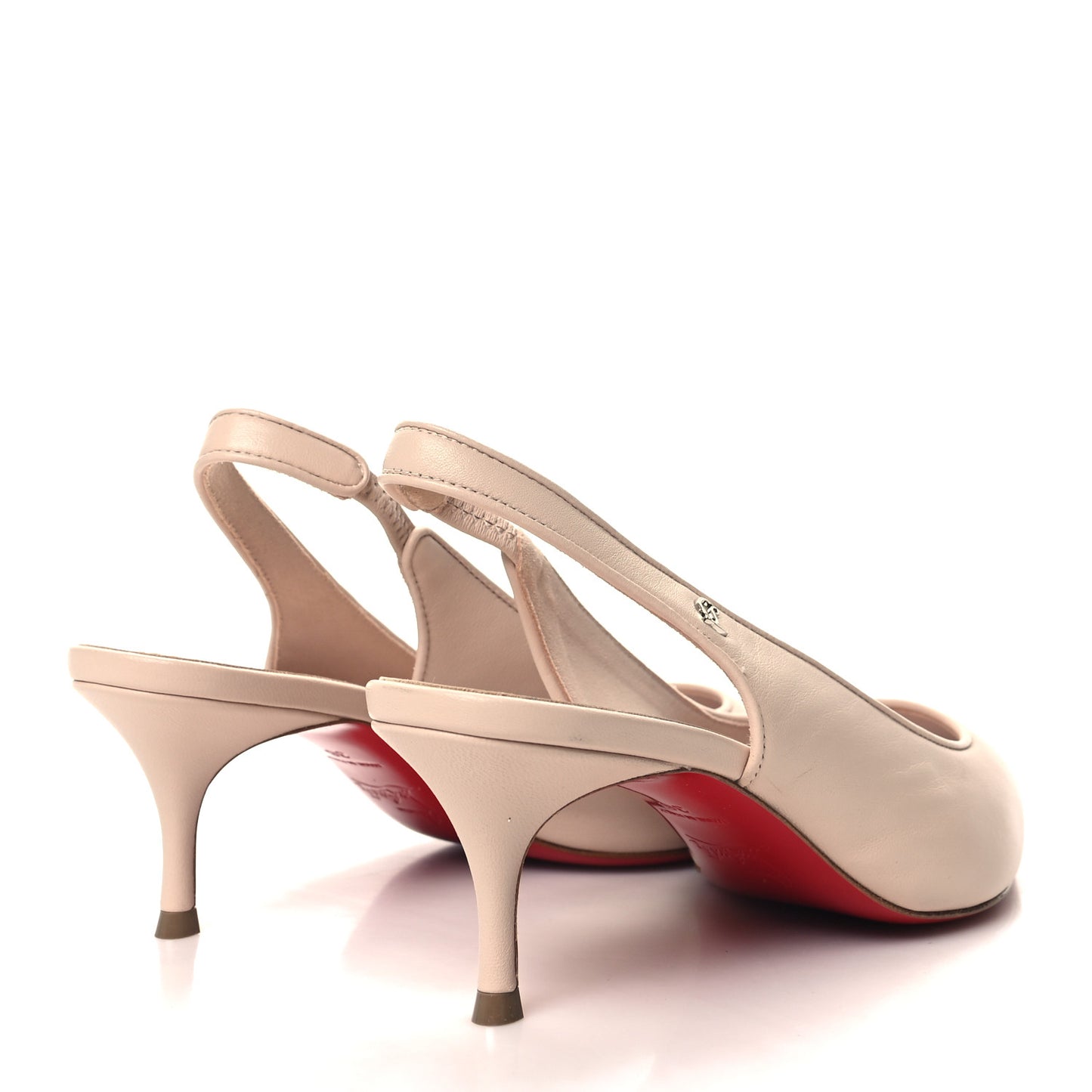 CHRISTIAN LOUBOUTIN Nappa Sporty Kate Slingback 55 Pumps 36 Leche
