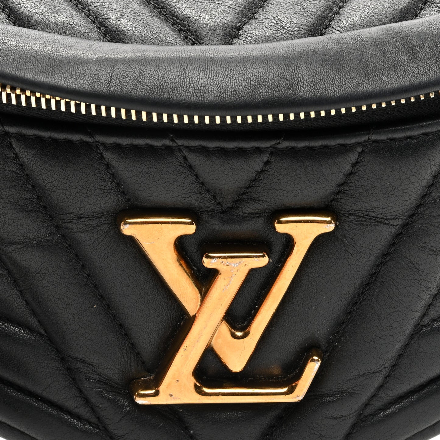 Calfskin Quilted New Wave Bumbag Black