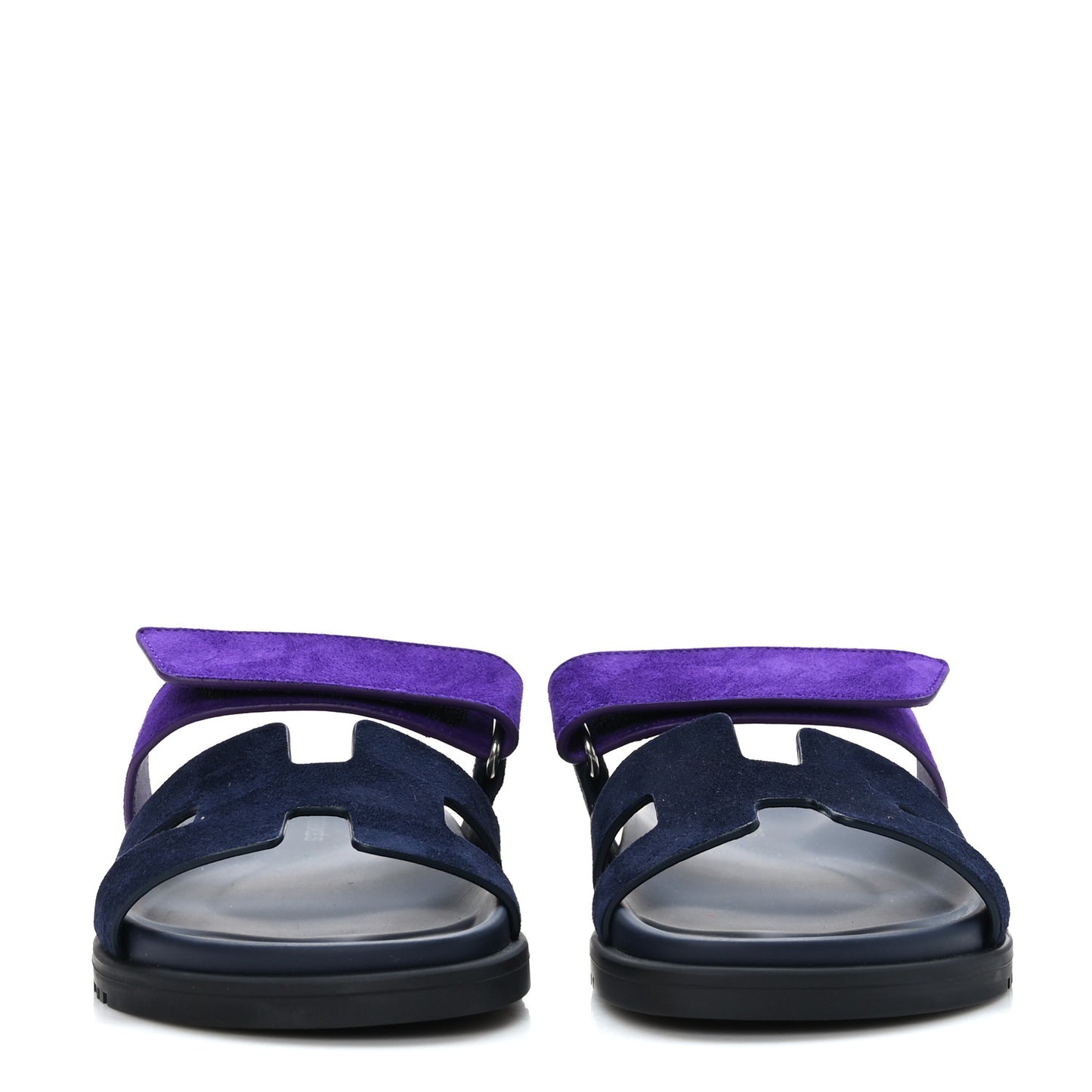 Suede Goatskin Womens Chypre Sandals 37.5 Marine Violet Majorette