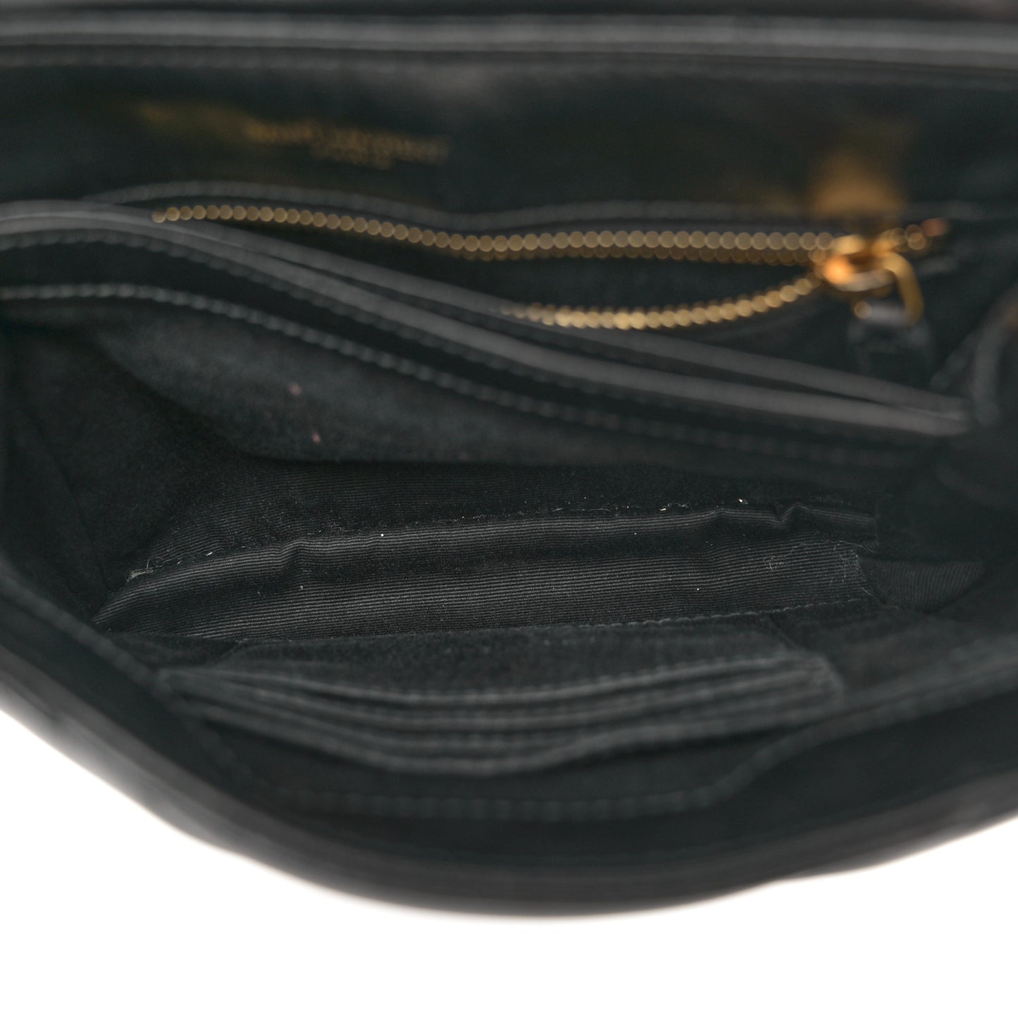 Calfskin Y Quilted Monogram Toy Loulou Crossbody Bag Black