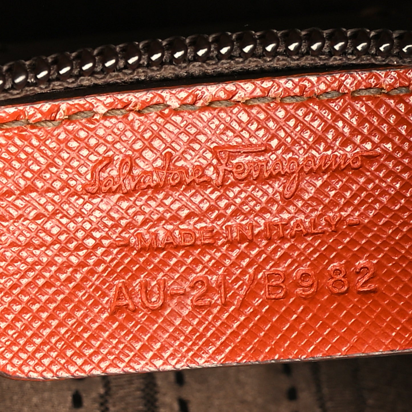 Printed Calfskin Briana Tote Terracotta