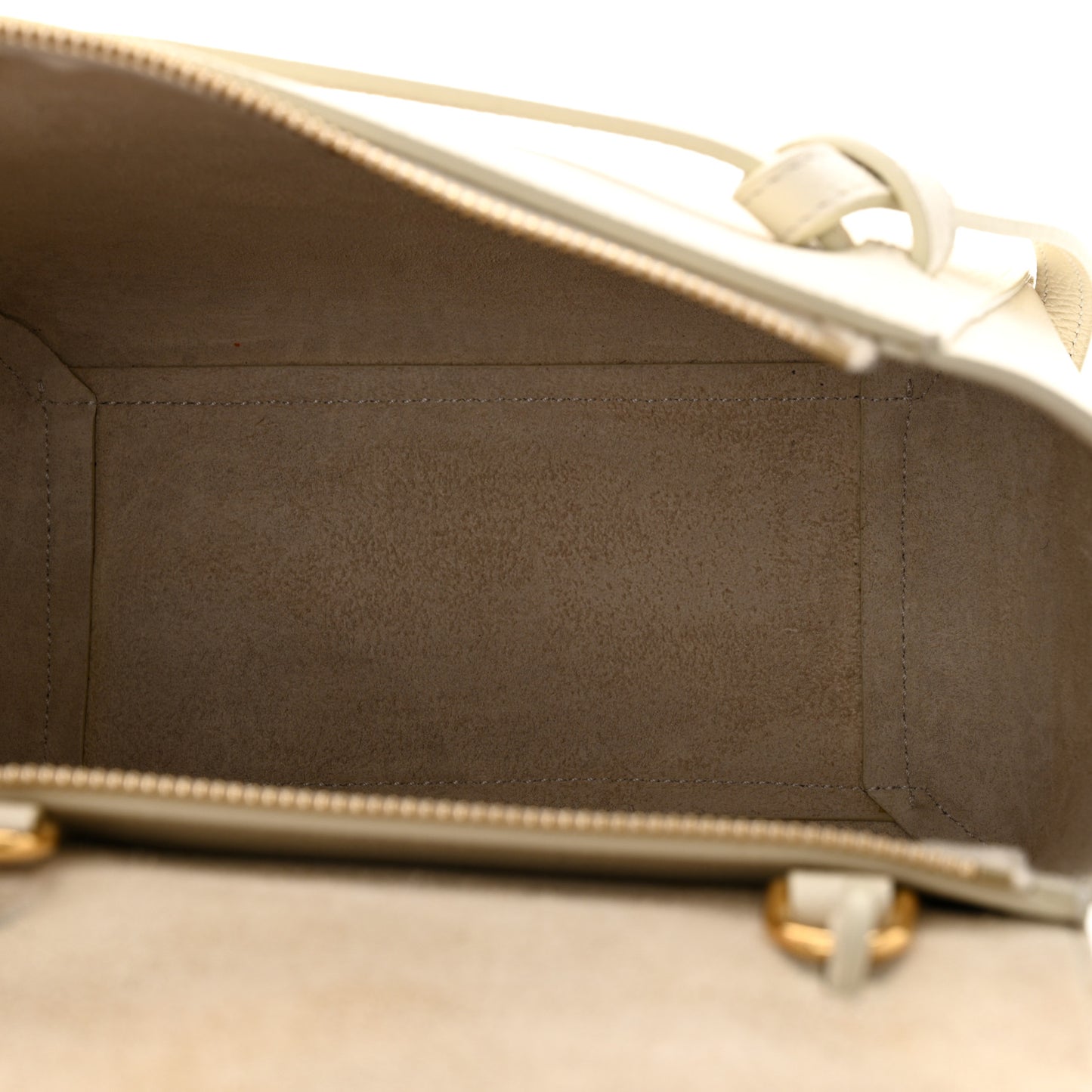 Grained Calfskin Nano Belt Bag Chalk