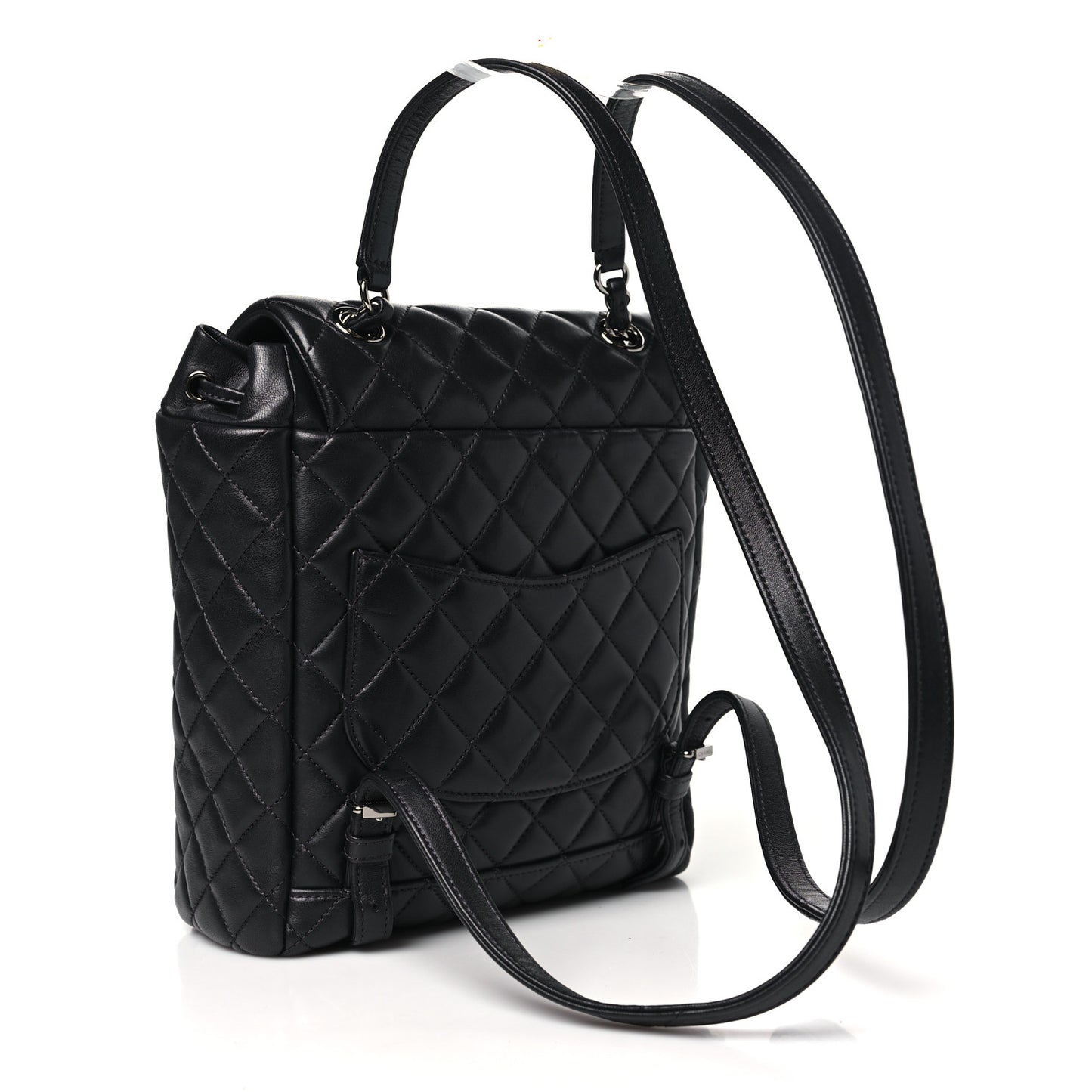 Lambskin Quilted Small Urban Spirit Backpack Navy