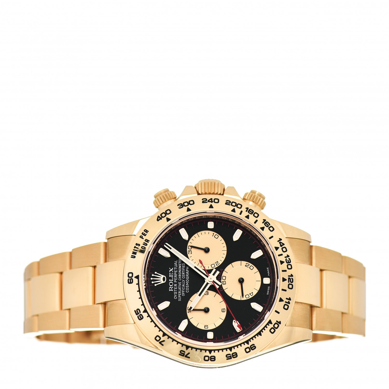 Rolex 18K Yellow Gold 40mm Oyster Perpetual Cosmograph Daytona Watch Black Champagne 116508 2 of 5
