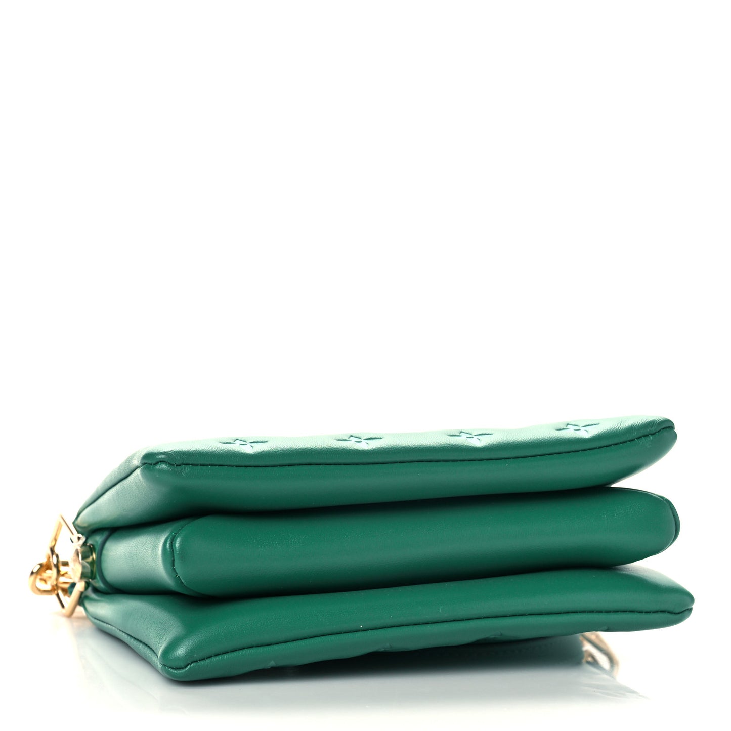 Lambskin Embossed Monogram Coussin BB Emeraude