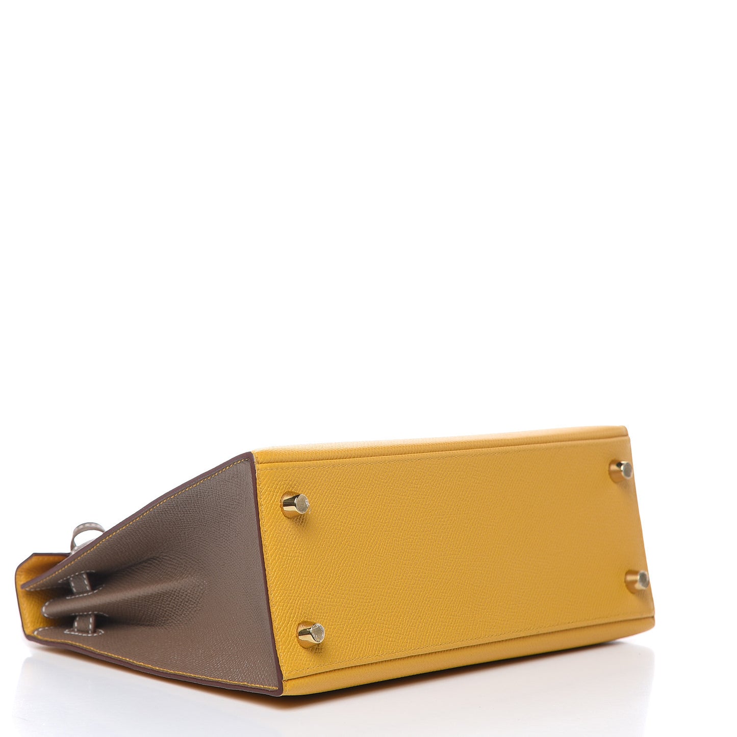 Epsom Horseshoe Kelly Sellier 25 Jaune Ambre Etoupe