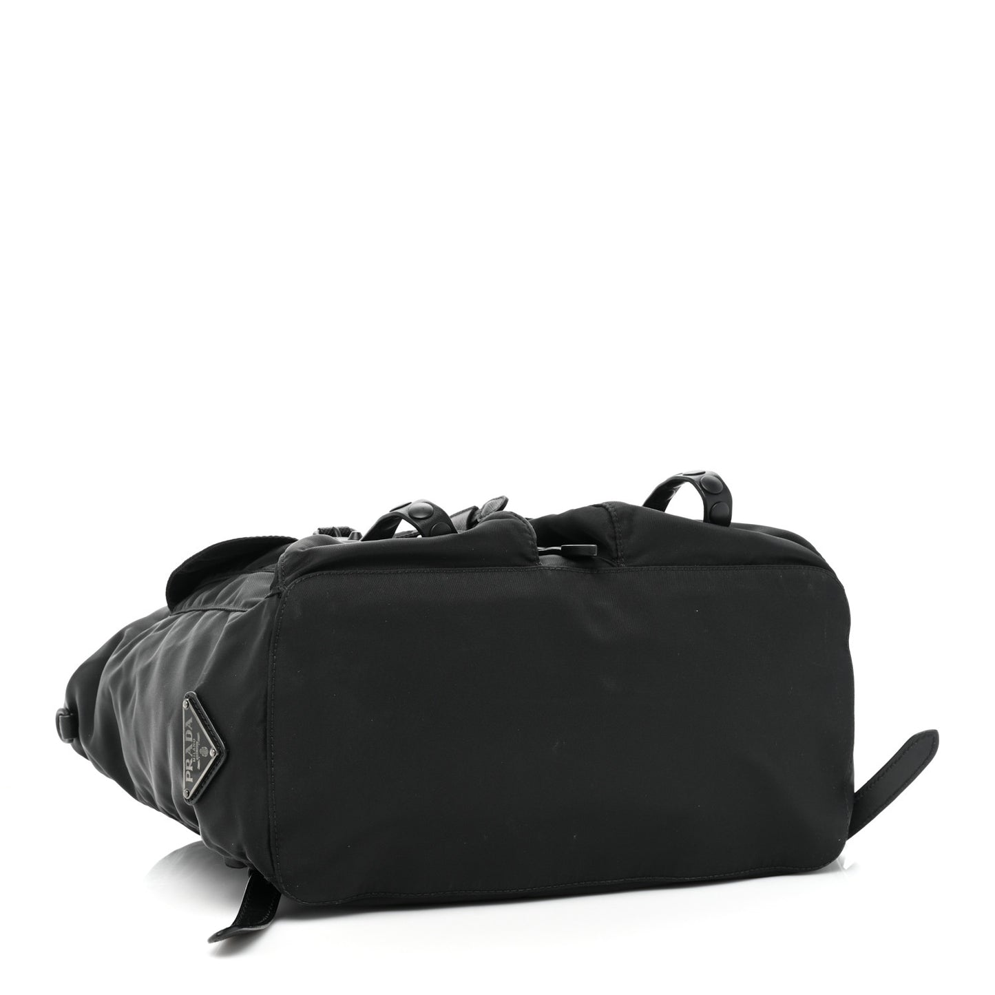 Nylon New Vela Monochrome Studded Backpack Black