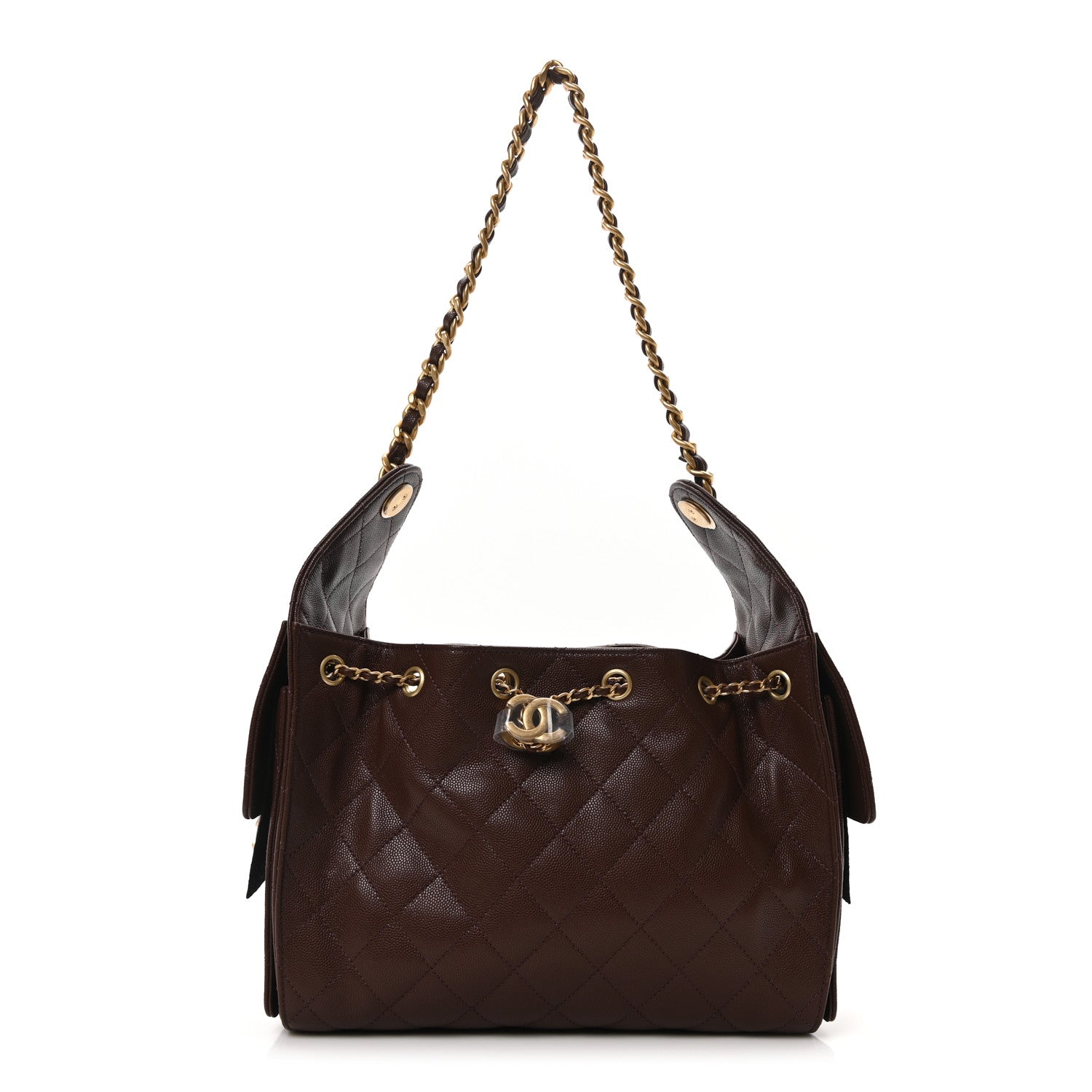 Chanel Caviar Quilted Small Chanel 25 Handbag Dark Brown 1730576