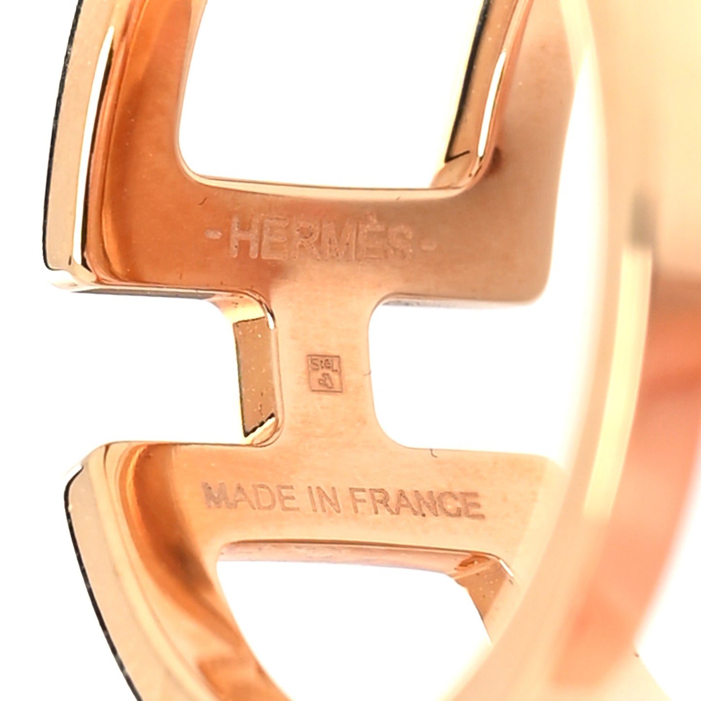 Permabrass H en Rond Scarf Ring Gold