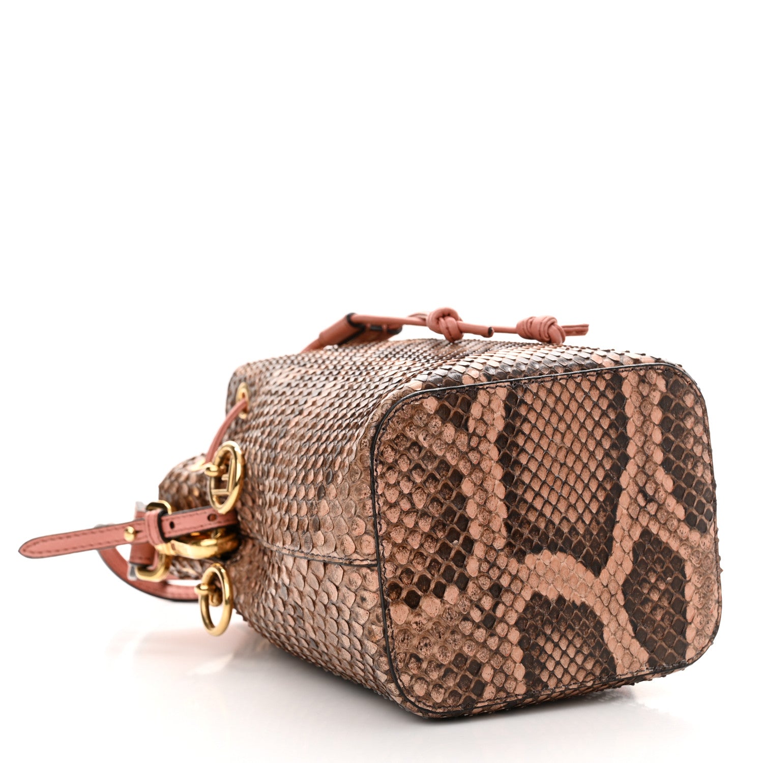 Fendi Snakeskin F is Fendi Mini Mon Tresor Bucket Bag Macaron 4 of 11