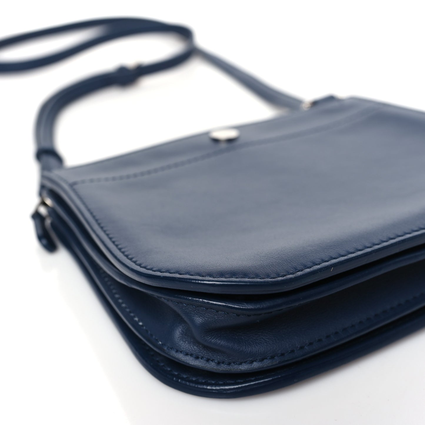 Calfskin Milky Way Odessa Shoulder Bag Navy