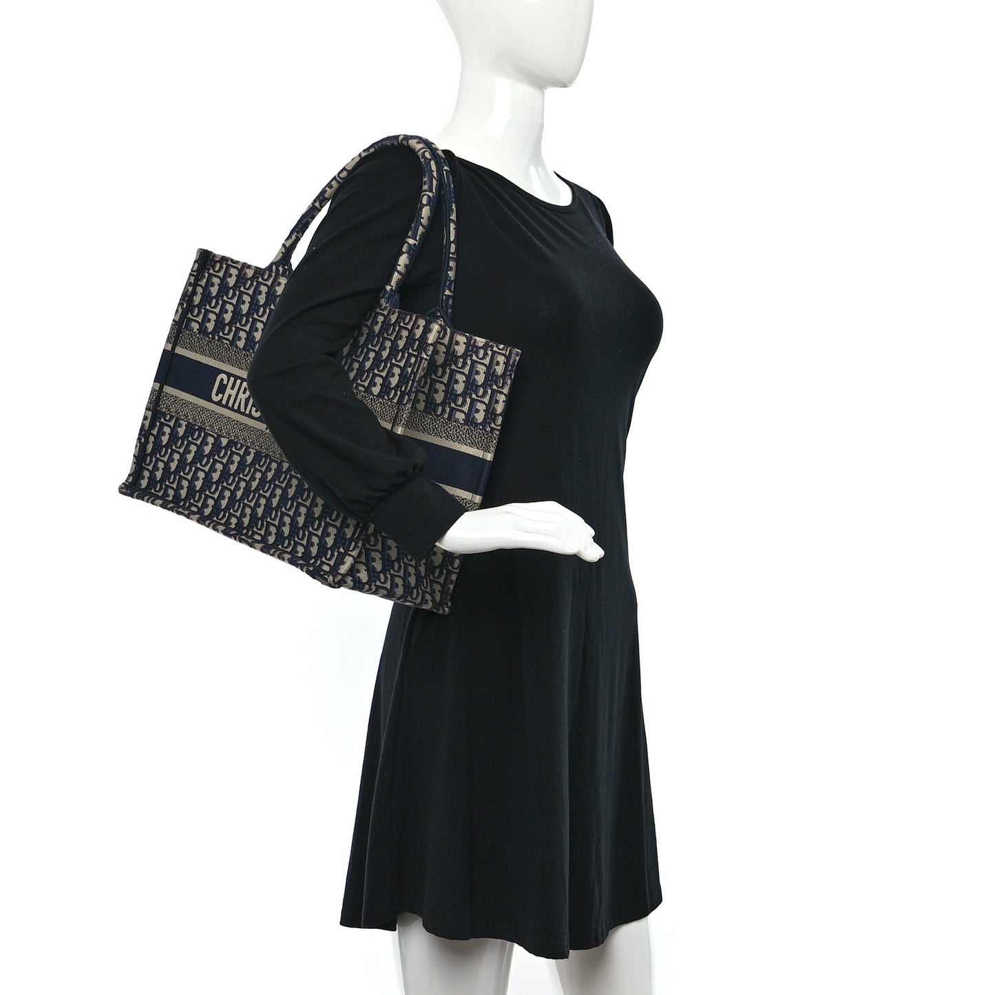 Oblique Medium Book Tote Blue Multicolor