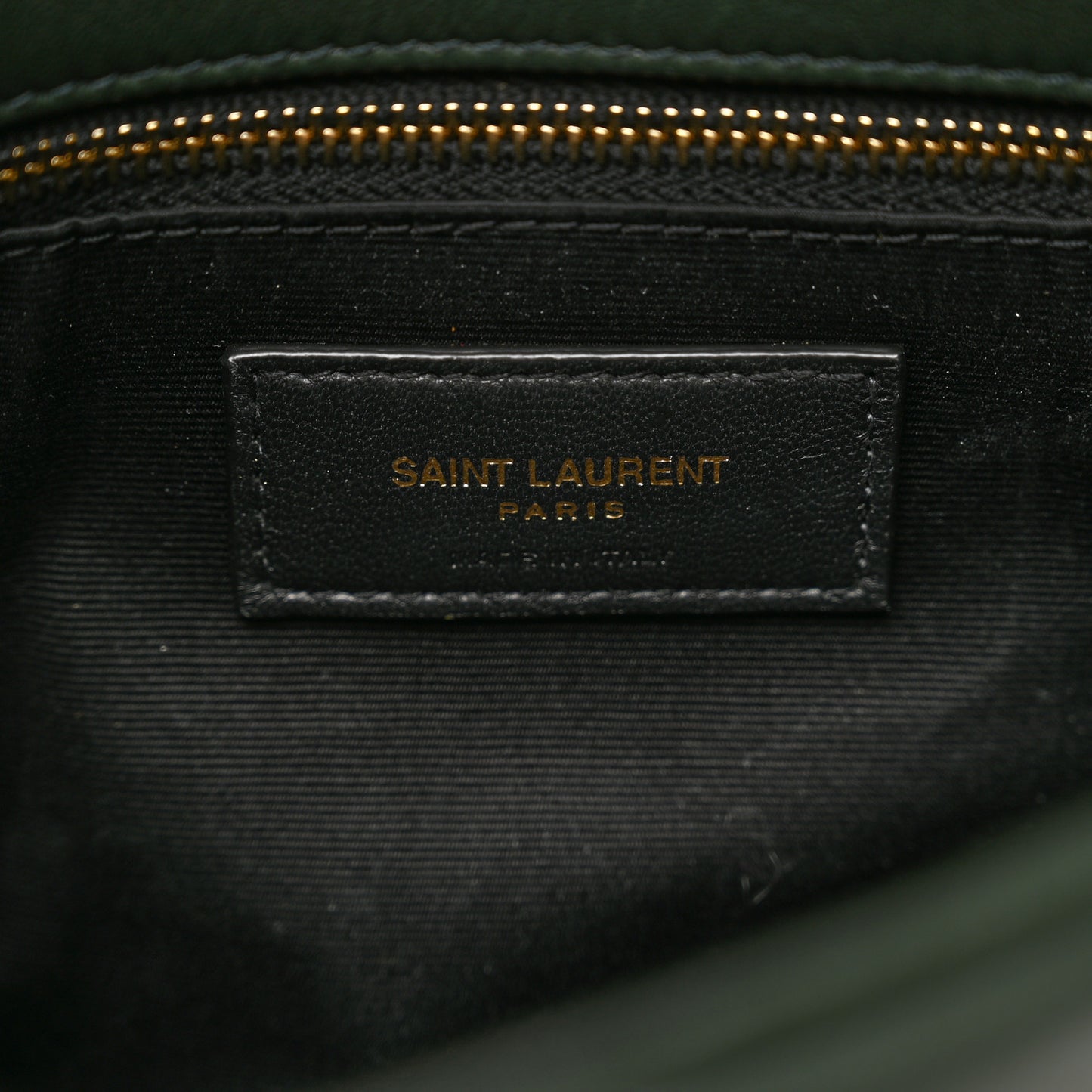 Lambskin Quilted Toy Loulou Puffer Monogram Chain Satchel Verte Fonce