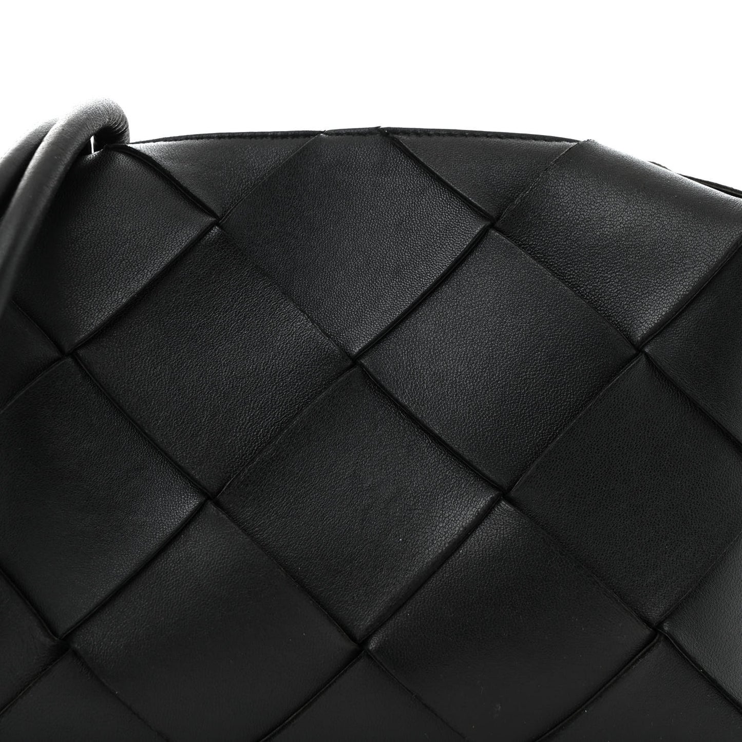 Lambskin Maxi Intrecciato Small Cassette Camera Bag Black