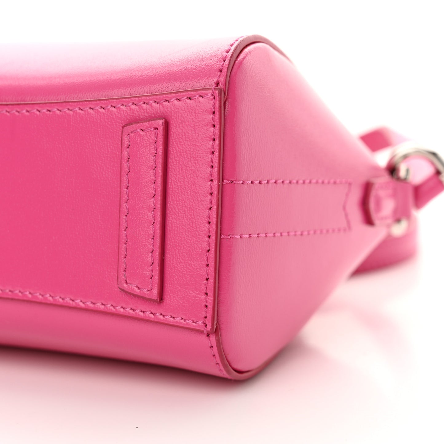 Shiny Lord Calfskin Micro Antigona Neon Pink