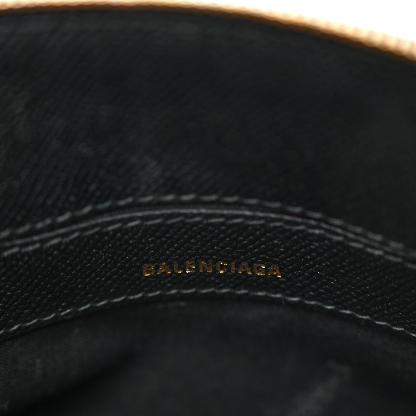 Signature Grained Calfskin XXS Ville Top Handle Bag Black White