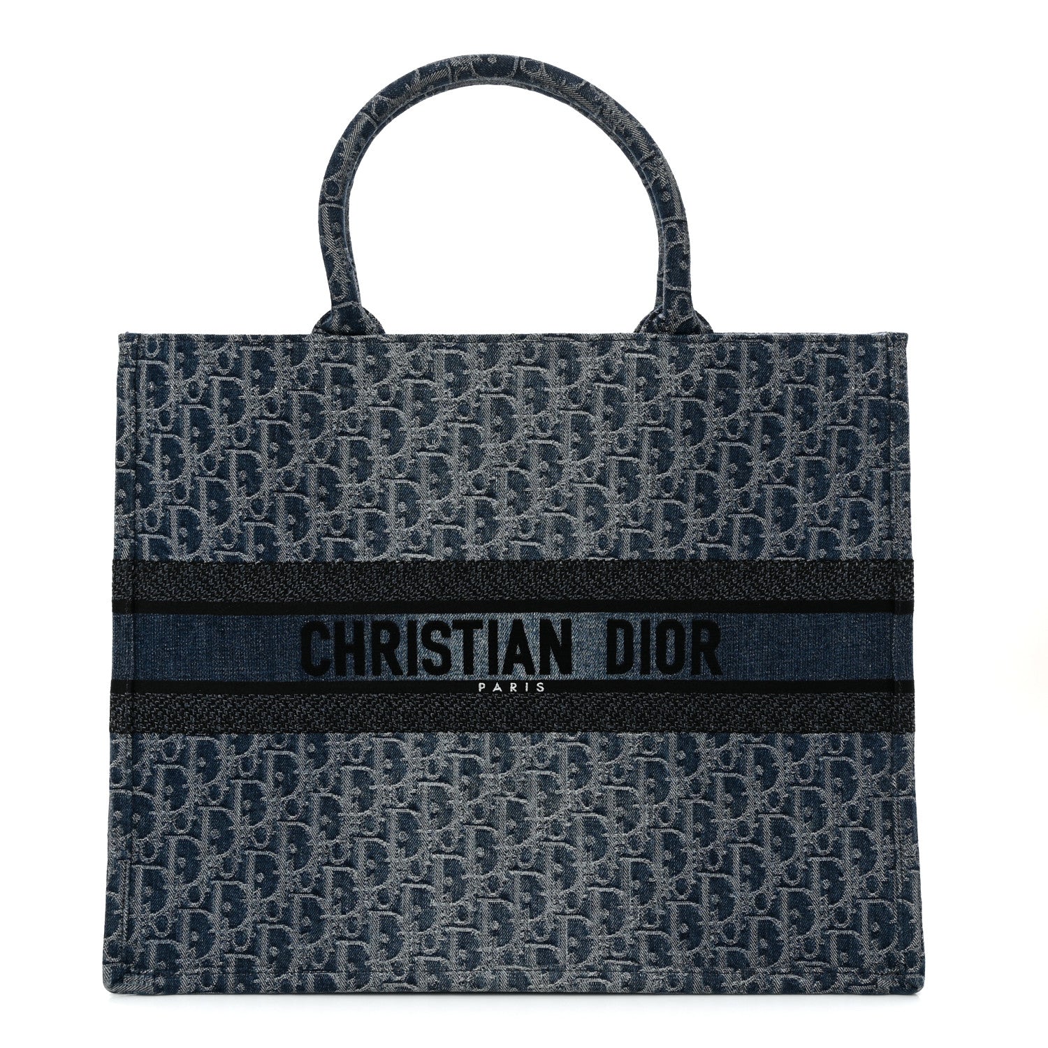 Christian Dior Oblique Denim Large Book Tote Blue 1923371