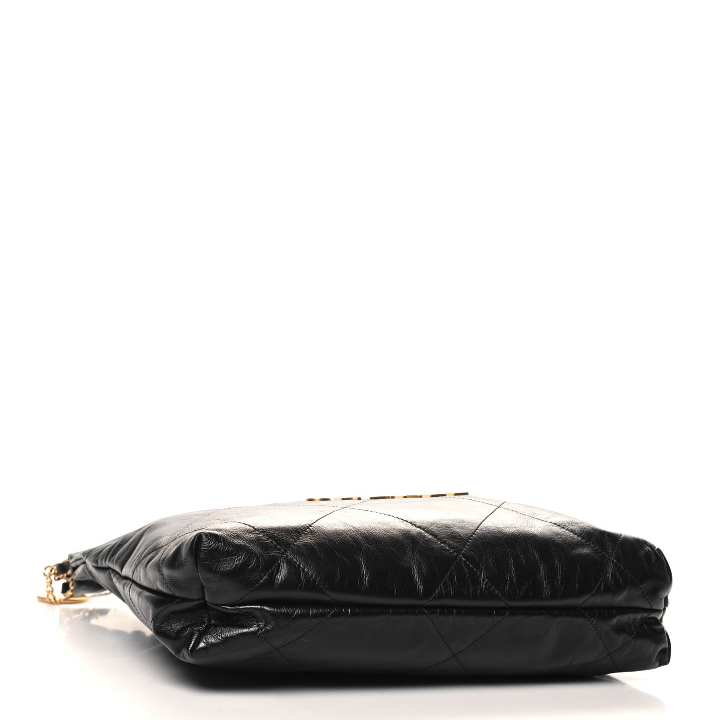 Shiny Calfskin Quilted Small Chanel 22 Black