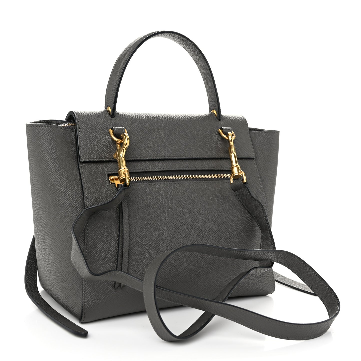 Grained Calfskin Micro Belt Bag Grey