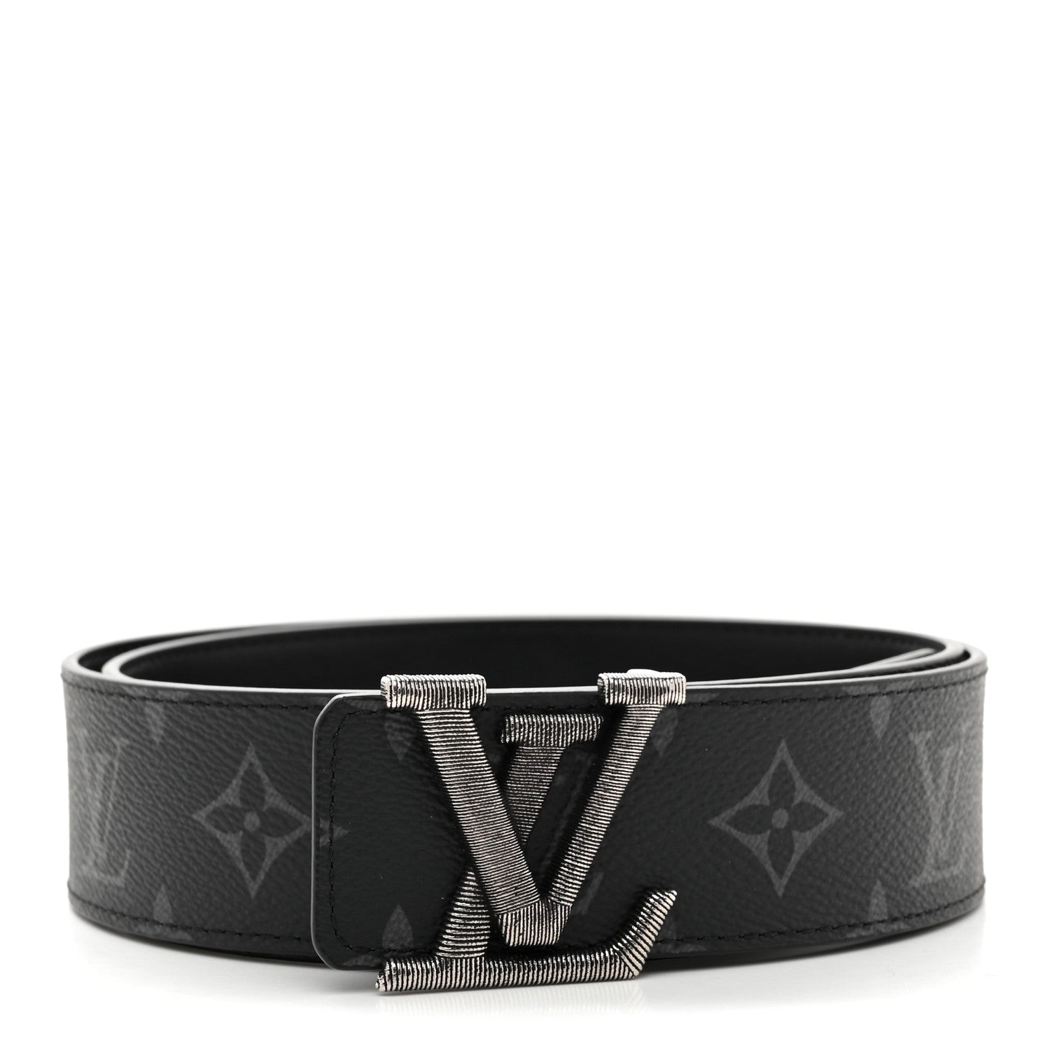 Louis Vuitton Monogram Eclipse 40mm LV Stitch Reversible 