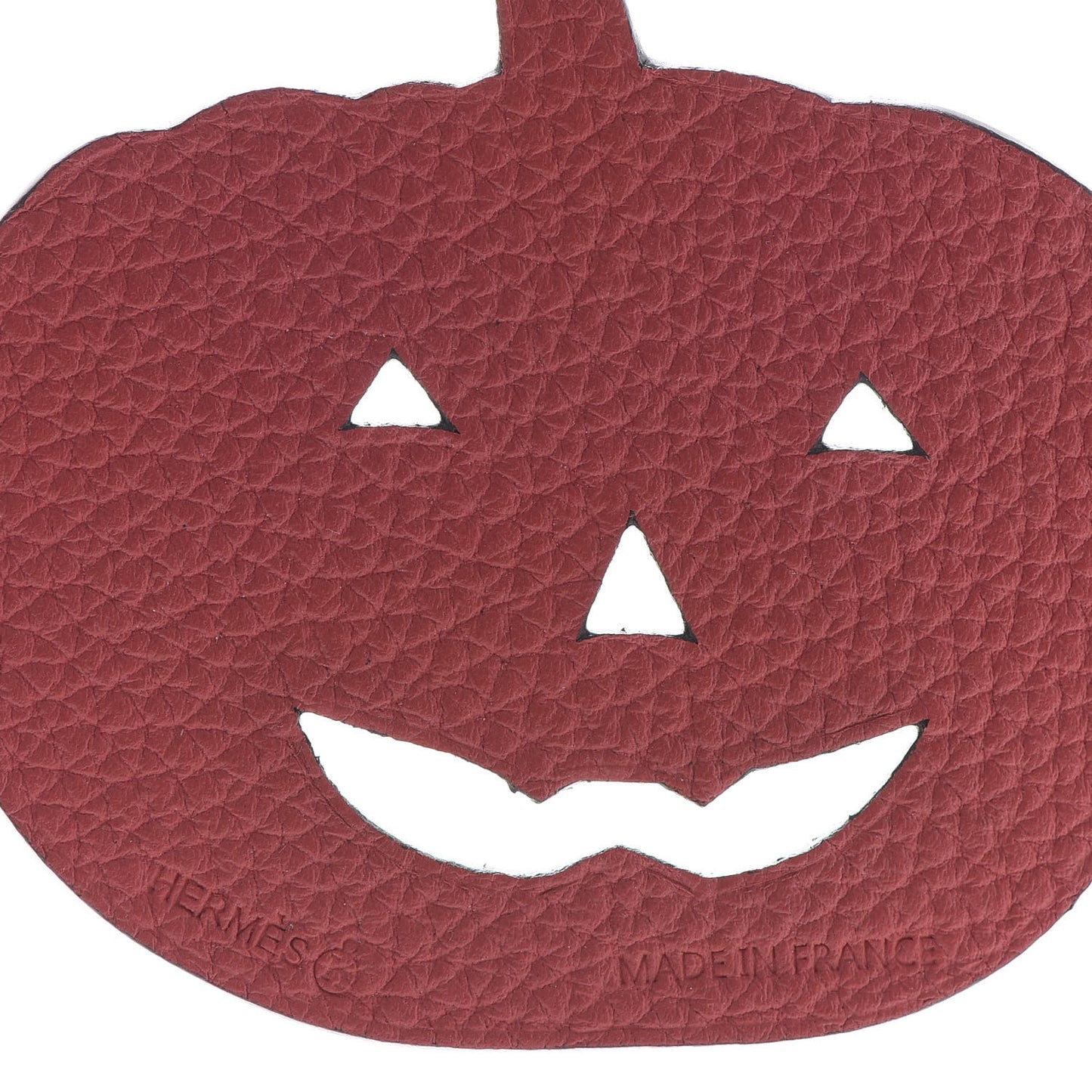 Epsom Togo Petit H Pumpkin Bag Charm