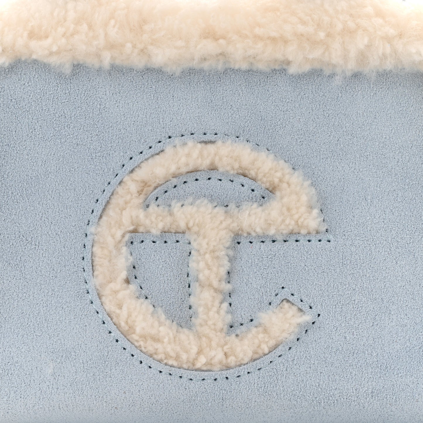 X UGG Suede Shearling Small Shopping Bag Blue