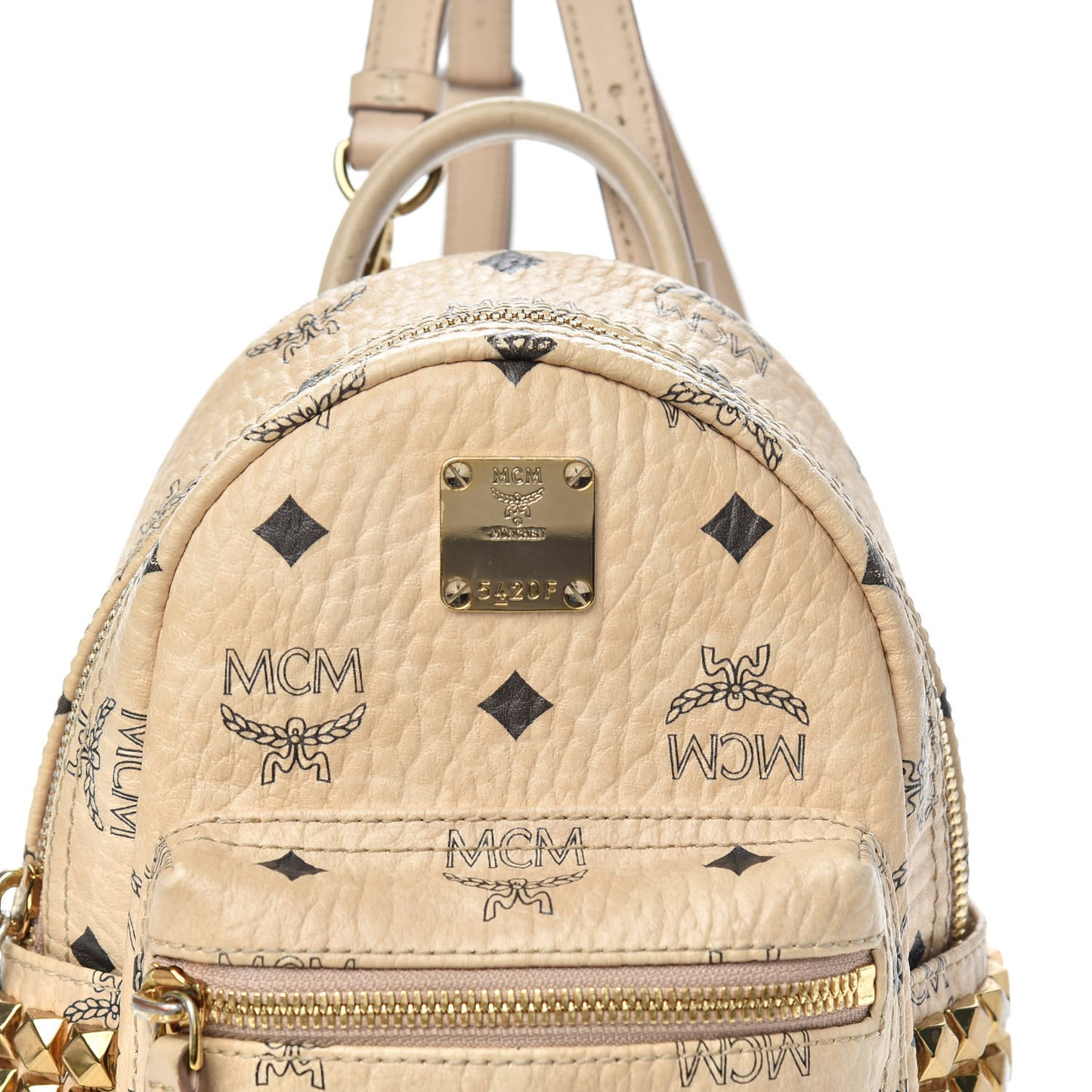 Visetos Side Stud X-Mini Stark Backpack Beige