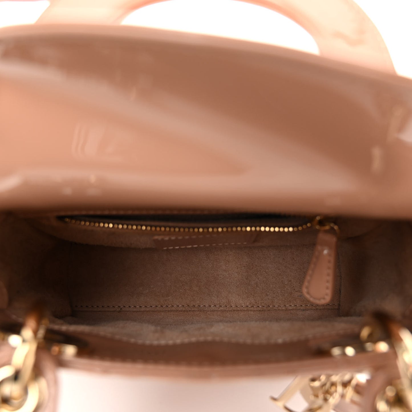 Patent Cannage Mini Lady Dior Light Pink
