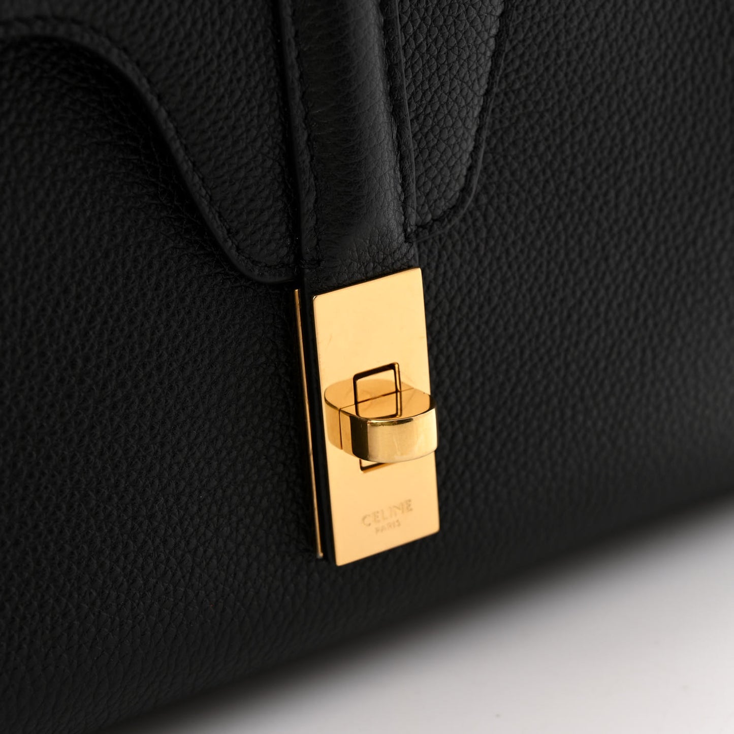 Grained Calfskin Teen Soft 16 Shoulder Bag Black