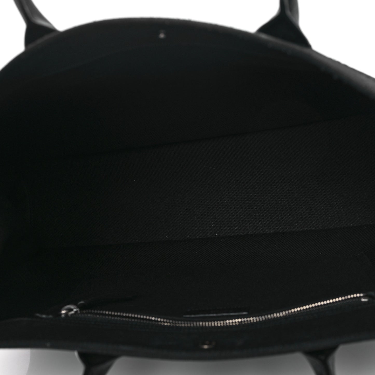 Linen Calfskin Rive Gauche Tote Black